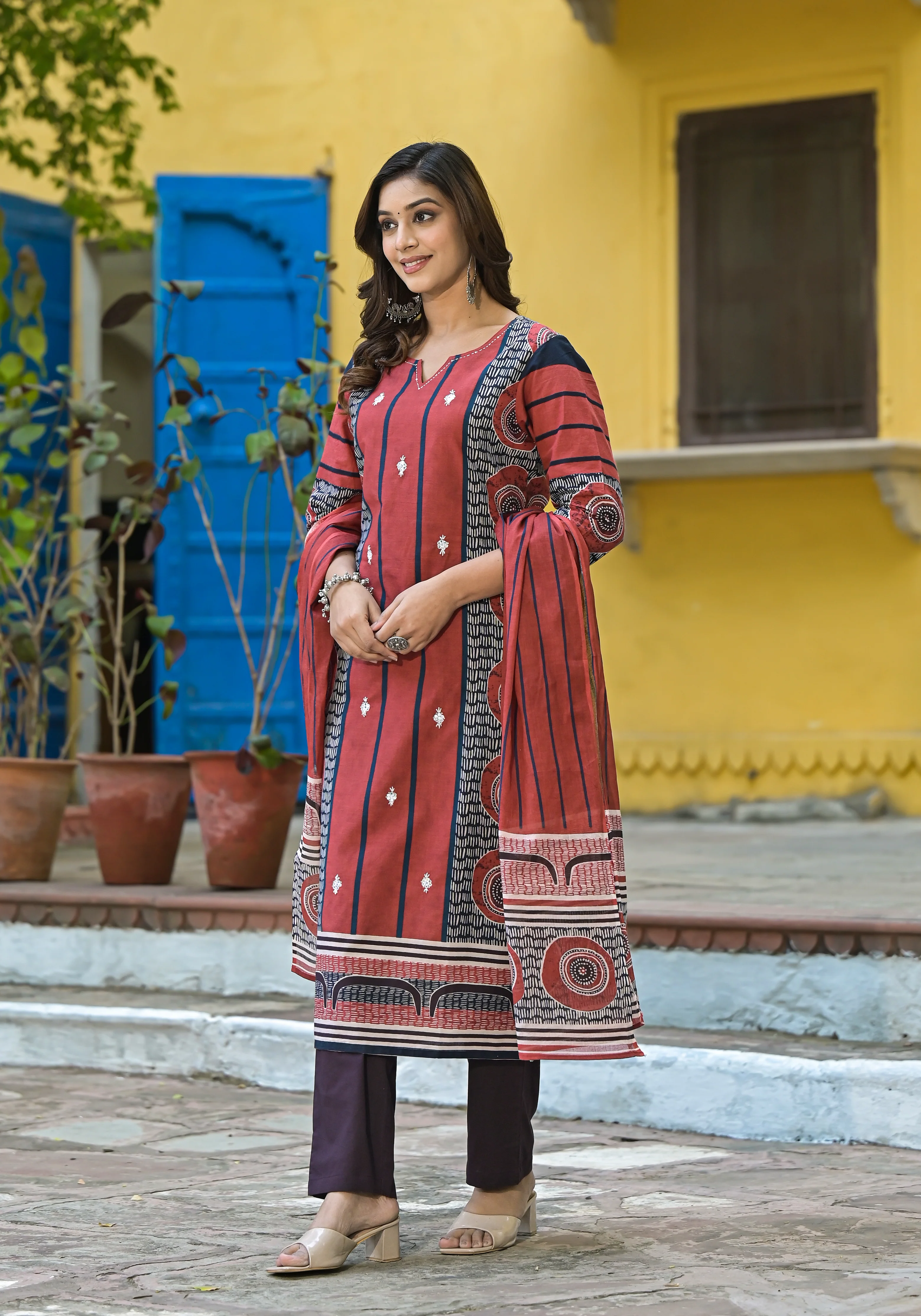 Bodhi brick Cotton Suit Set - Image 5