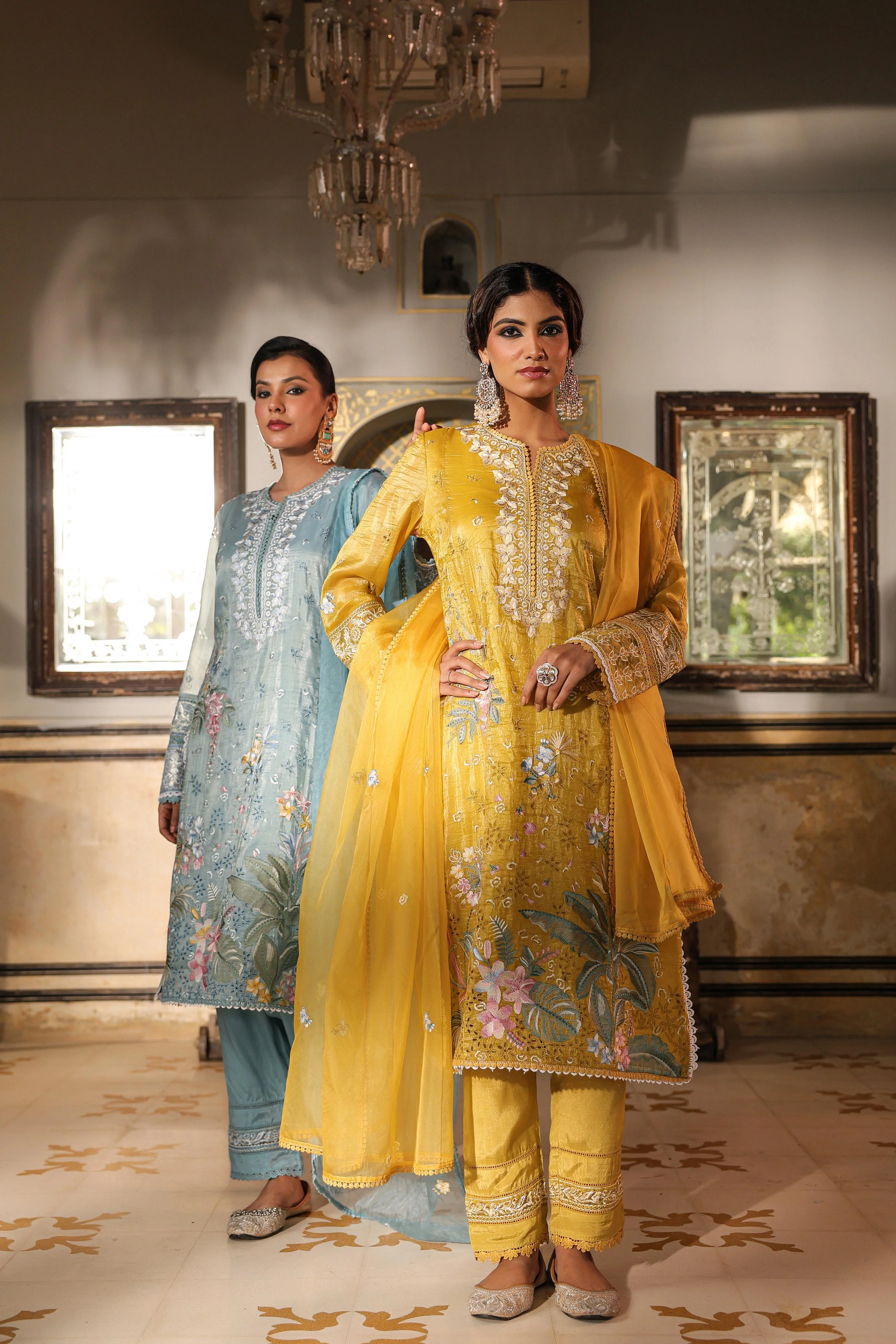 Tridhara Amber Full Heavy Work Lawn Premium Work Suit - Image 3