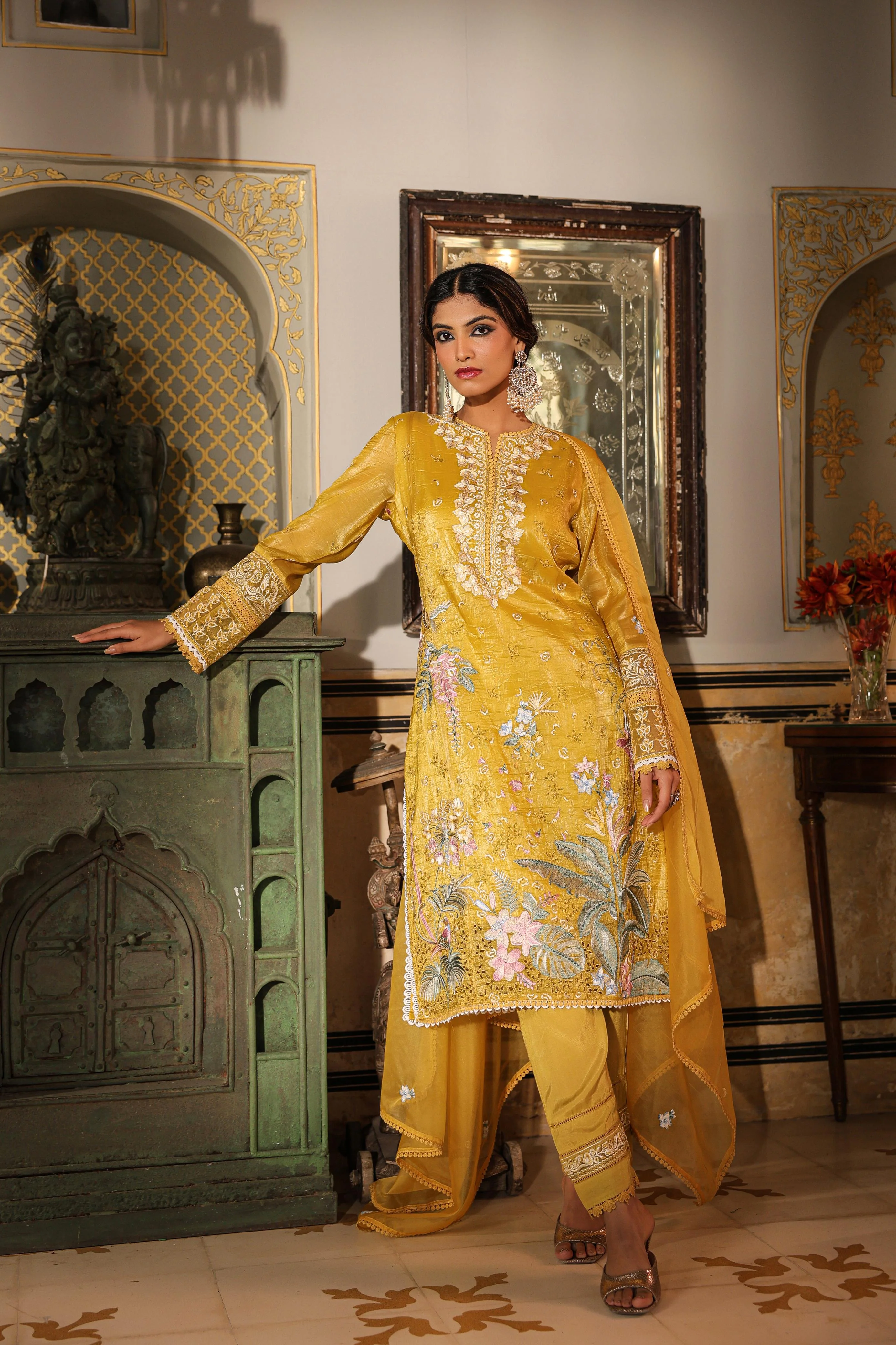 Tridhara Amber Full Heavy Work Lawn Premium Work Suit - Image 4