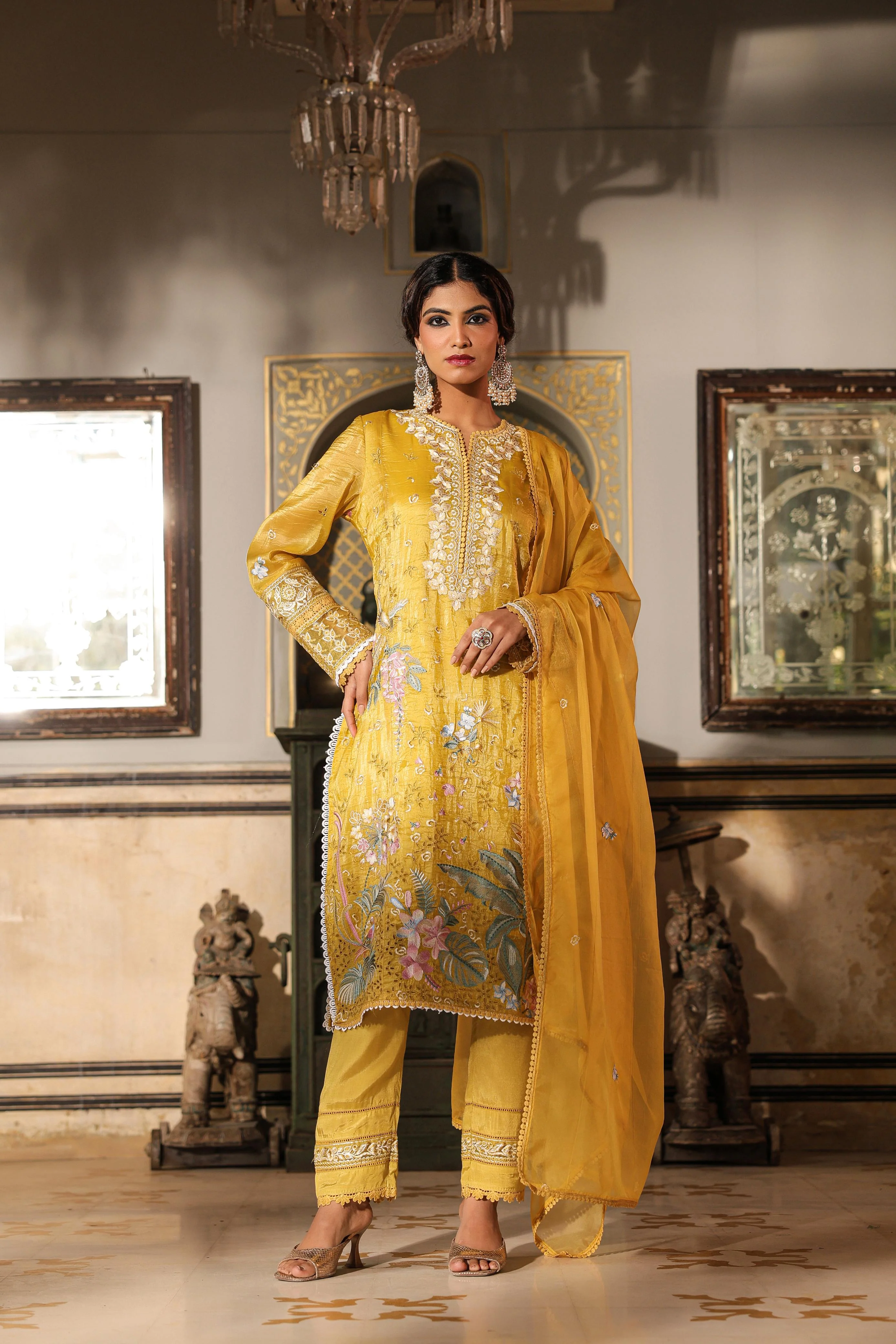 Tridhara Amber Full Heavy Work Lawn Premium Work Suit - Image 7