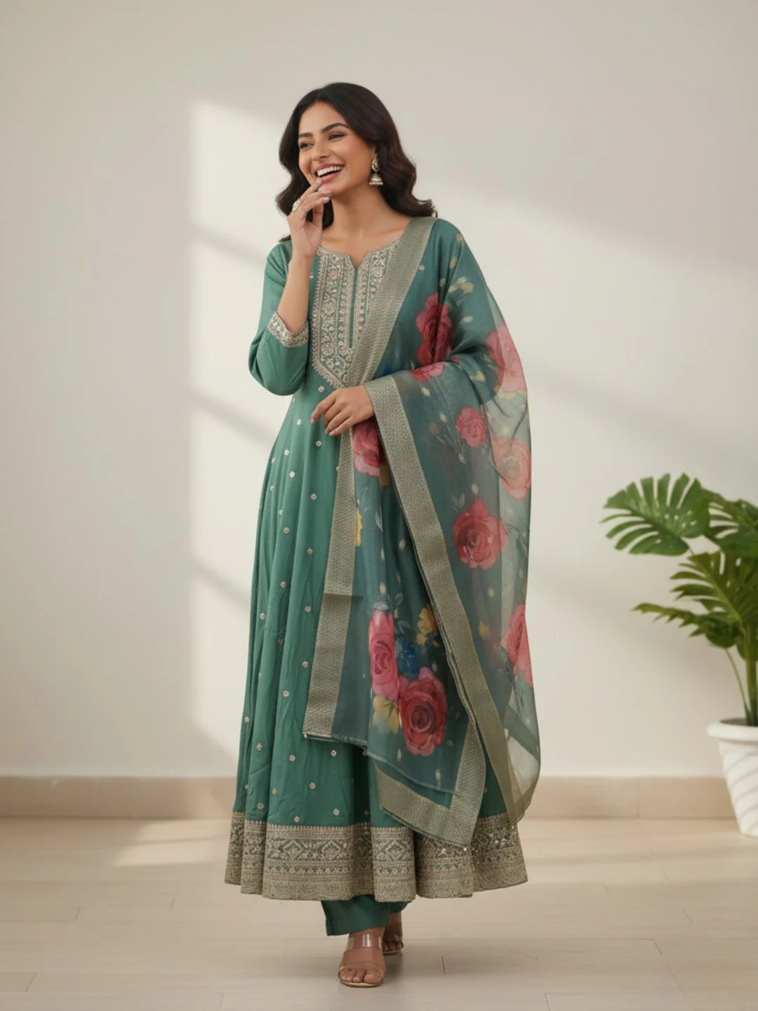 Shanti Fern Full Work Suit Set - Image 4