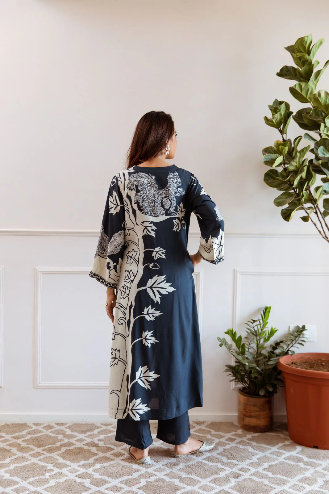 JAGDEEP AZURE PRINTED KURTA PANT SET - Image 3