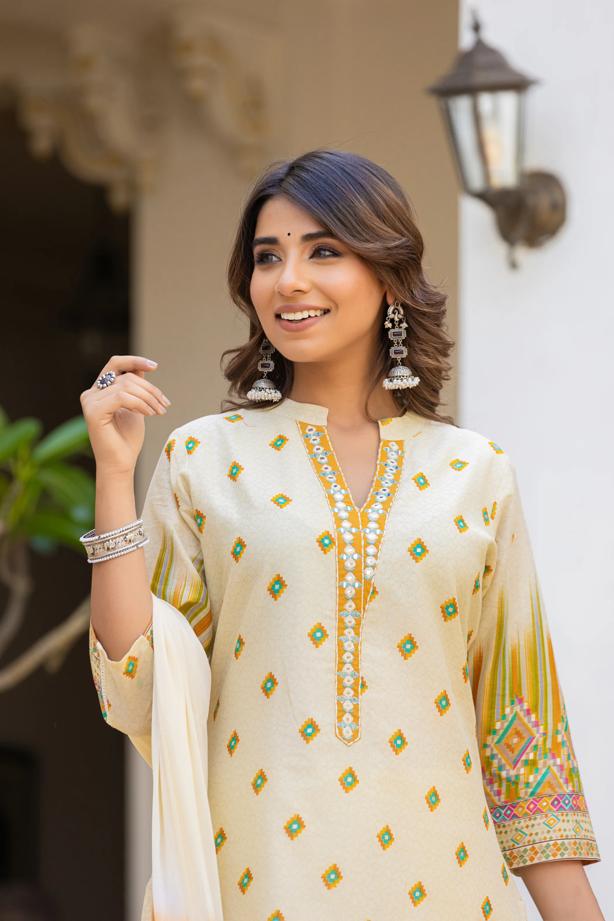 Arpita Amber Cotton Embrodiery Suit set - Image 2