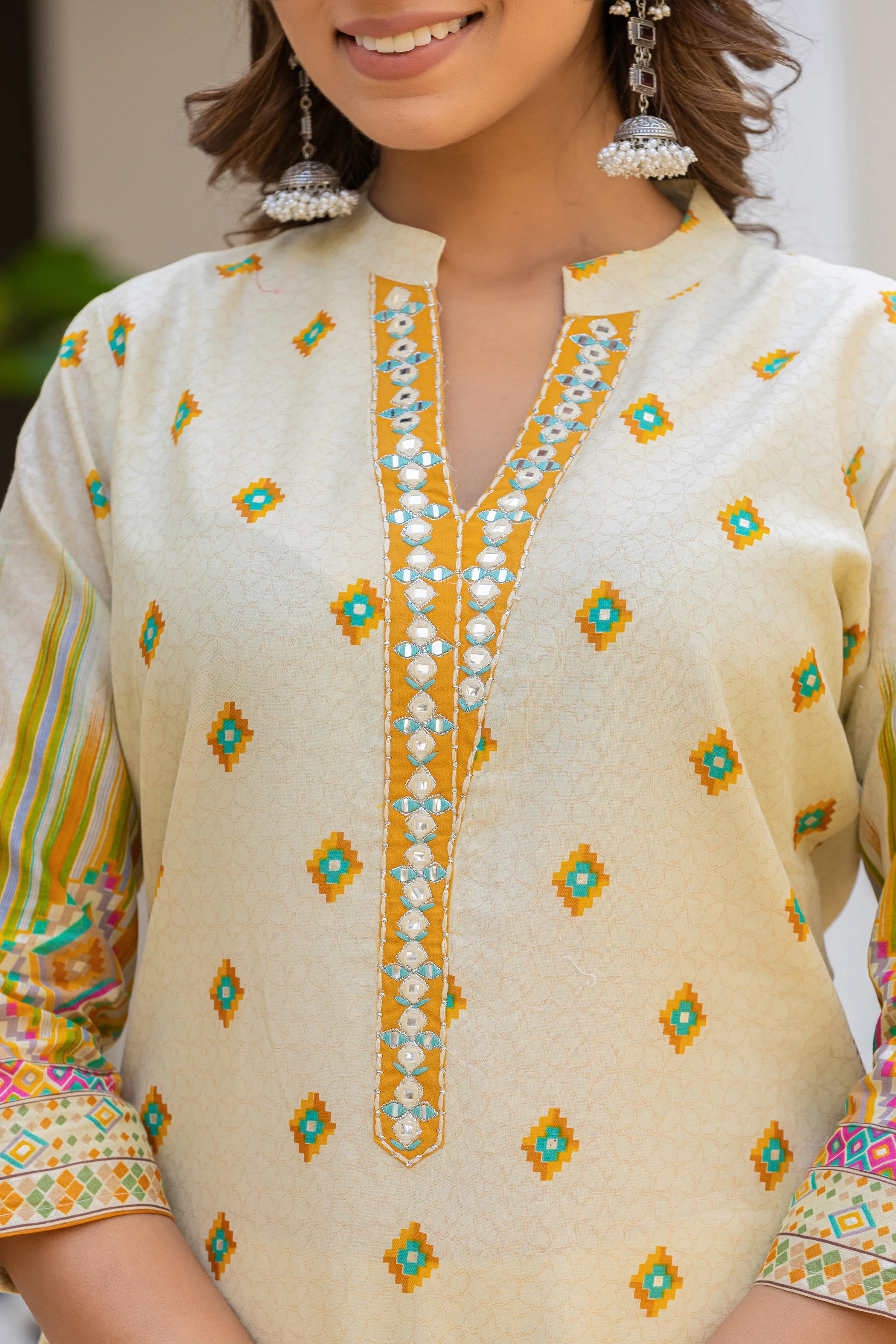 Arpita Amber Cotton Embrodiery Suit set - Image 3