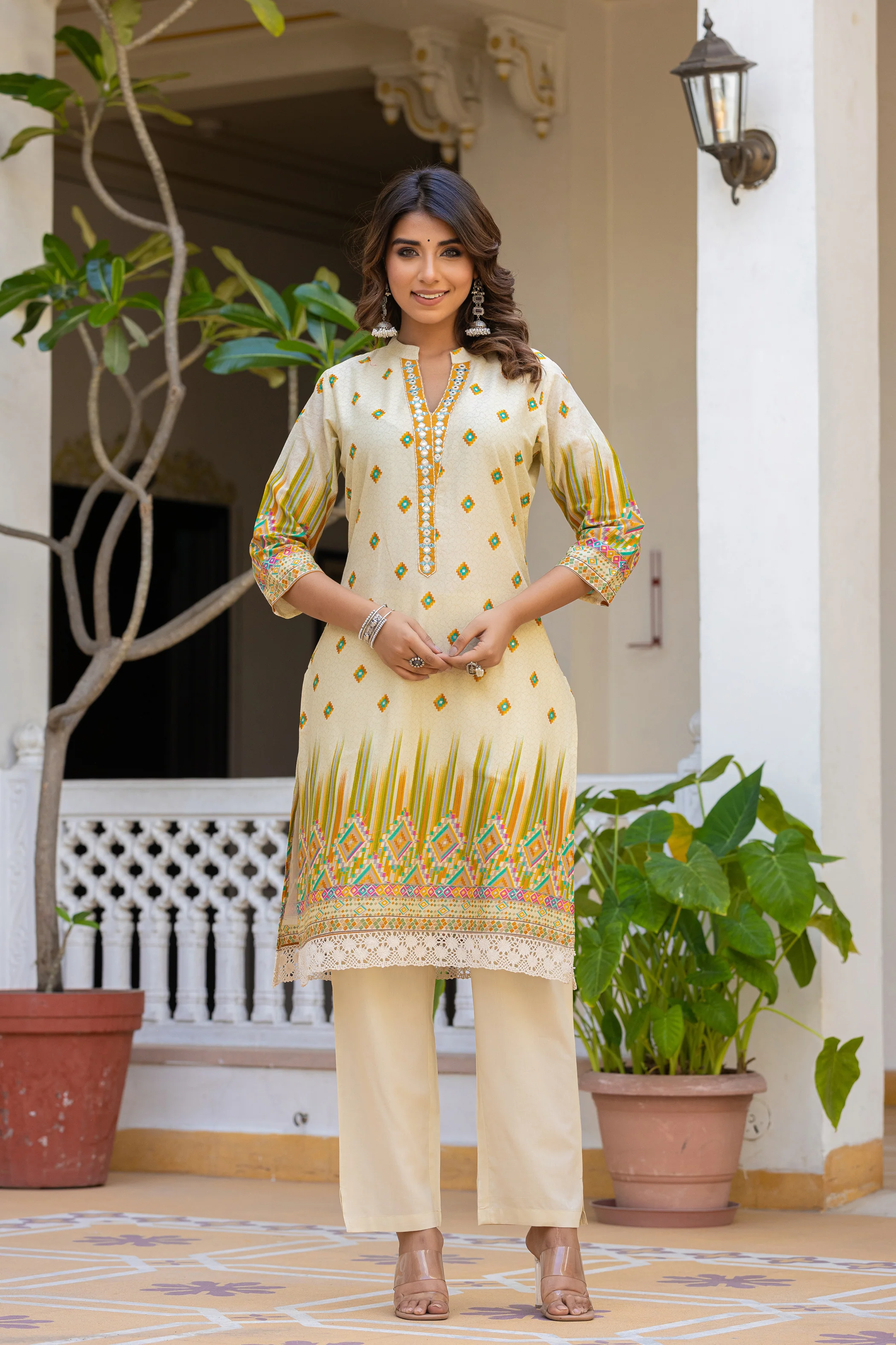 Arpita Amber Cotton Embrodiery Suit set - Image 6