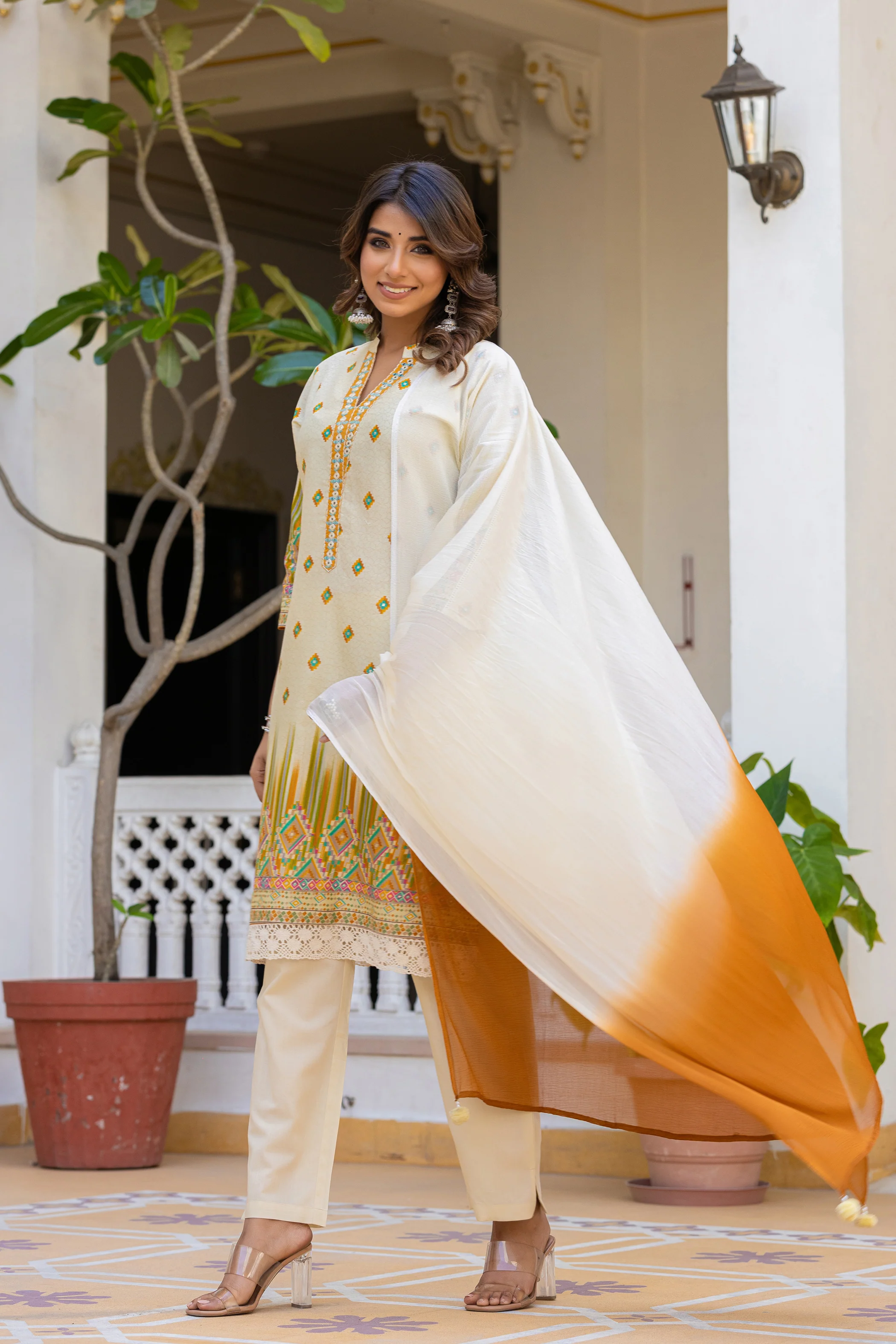 Arpita Amber Cotton Embrodiery Suit set - Image 7