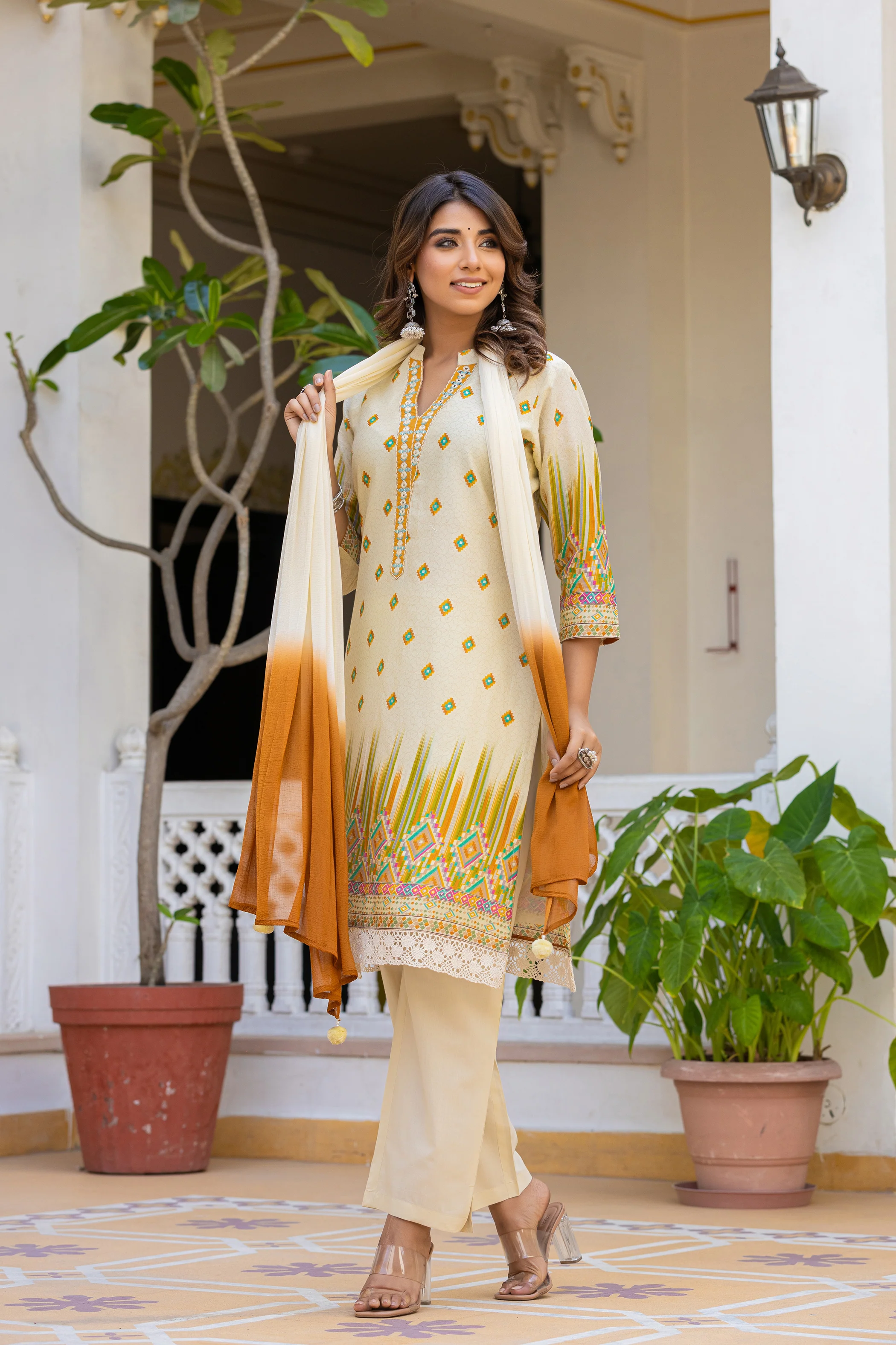 Arpita Amber Cotton Embrodiery Suit set - Image 8