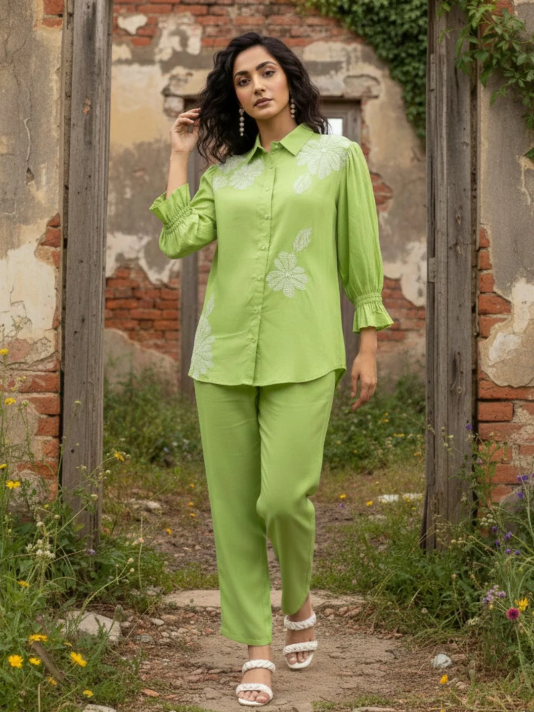 Holly pear Embroidered Co-ord Set - Image 11