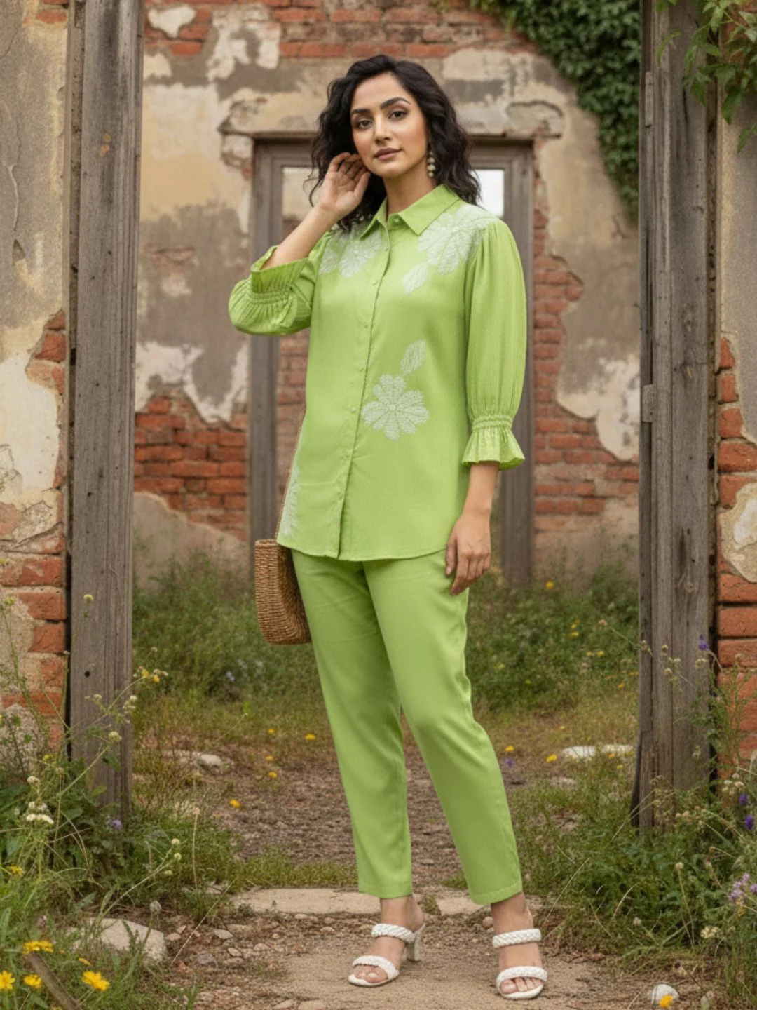 Holly pear Embroidered Co-ord Set - Image 2