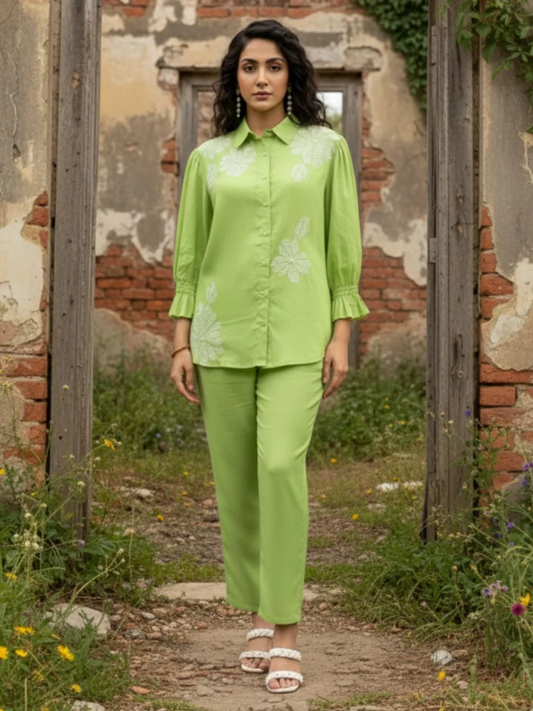 Holly pear Embroidered Co-ord Set - Image 3