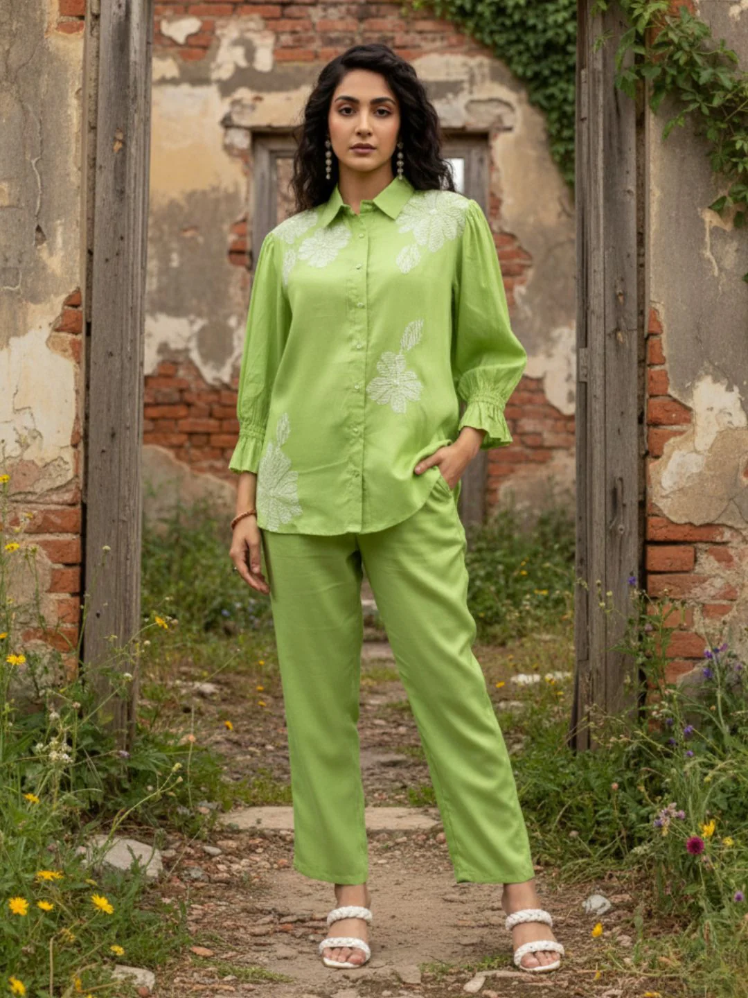 Holly pear Embroidered Co-ord Set - Image 4