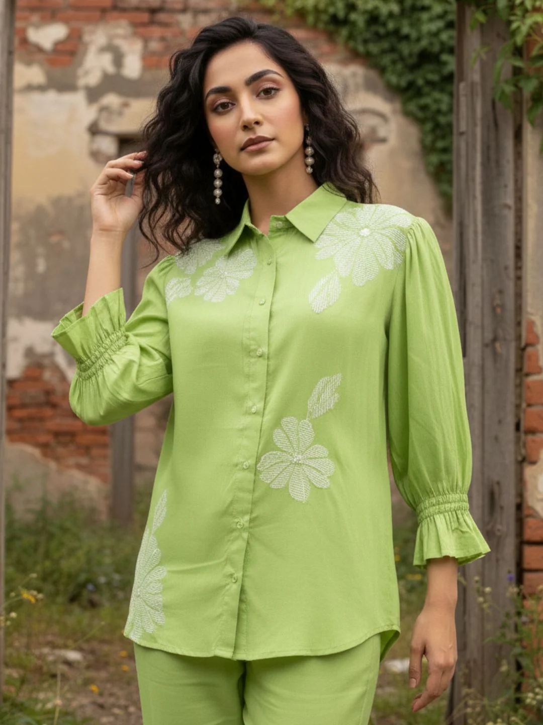 Holly pear Embroidered Co-ord Set - Image 5