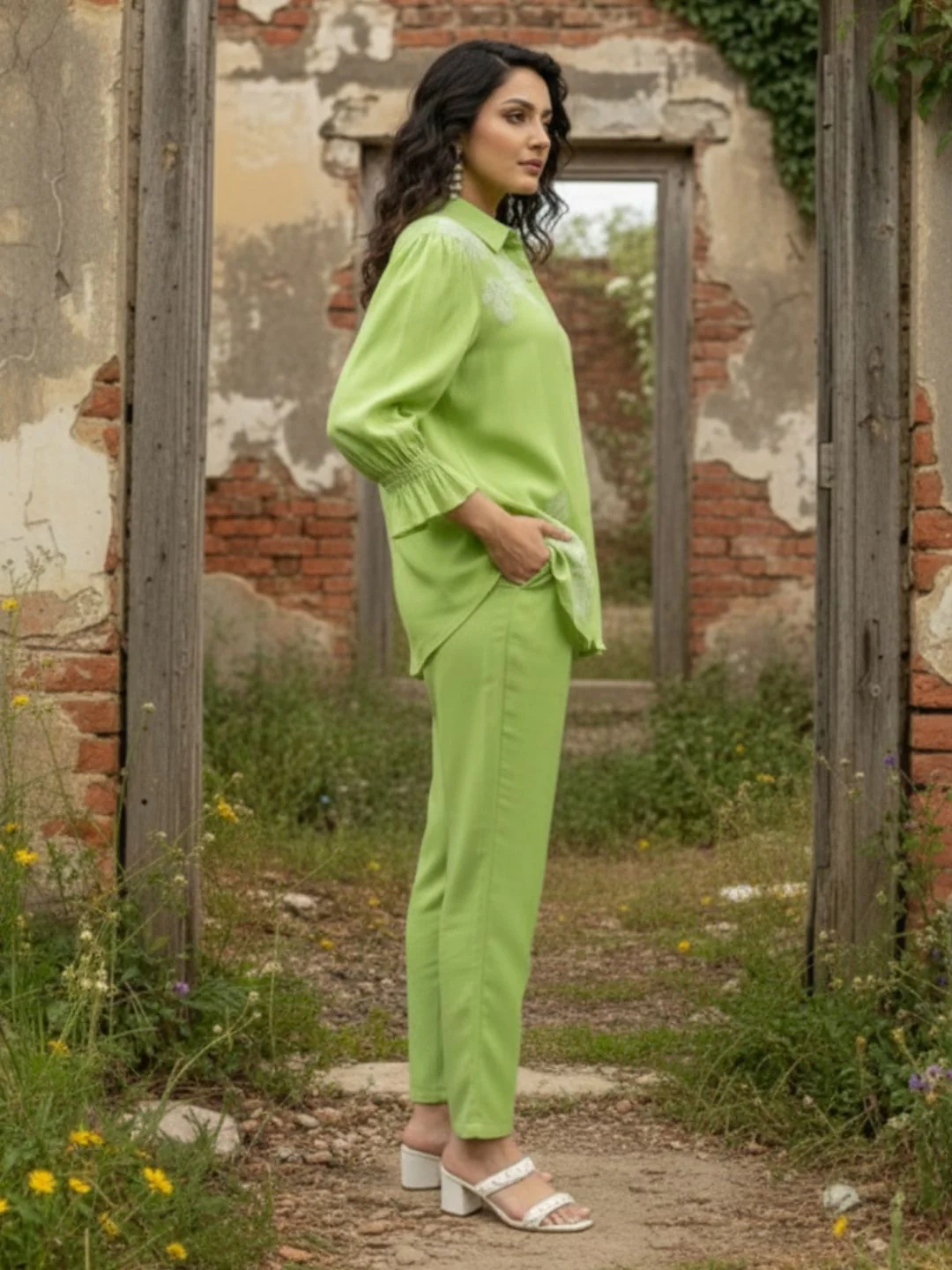 Holly pear Embroidered Co-ord Set - Image 8