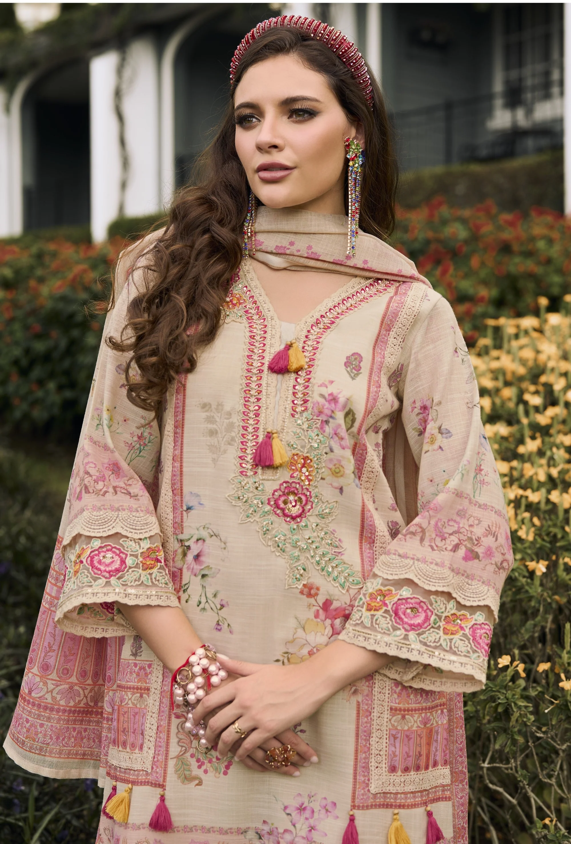 Darzan Caramel Premium Lawn Suit Set - Image 2