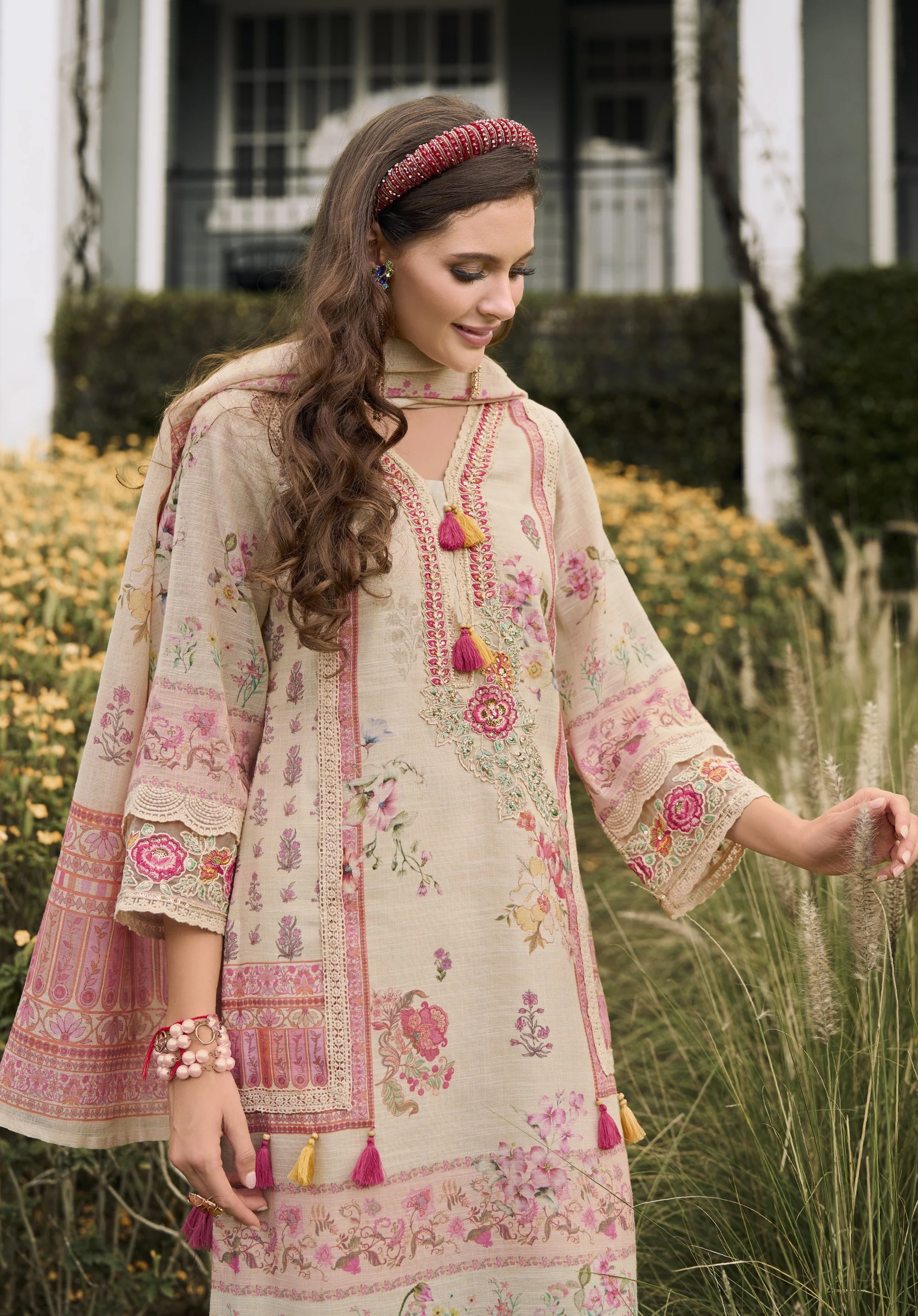 Darzan Caramel Premium Lawn Suit Set - Image 4