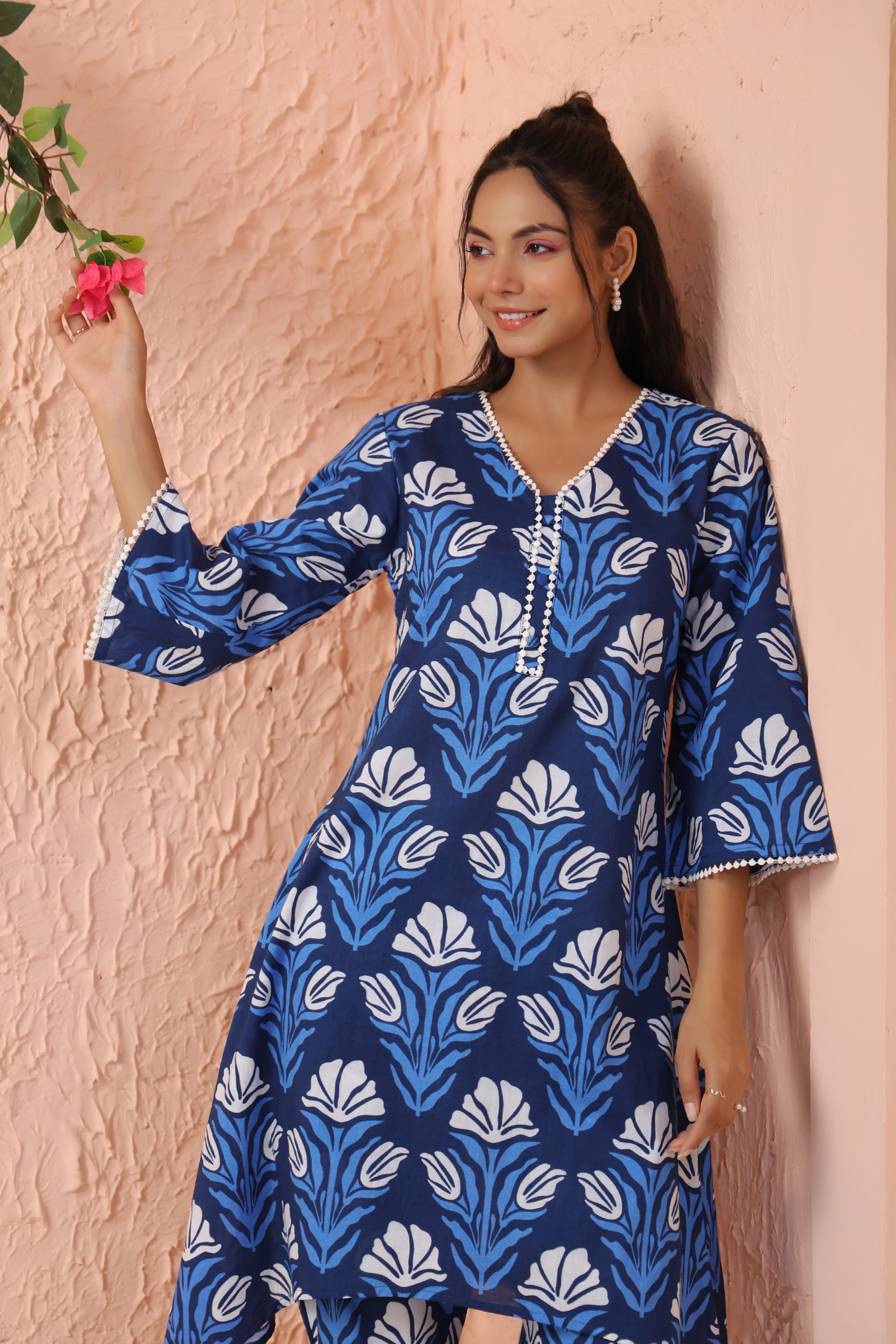 HARSHINI OCEAN PRINTED CO-ORD SET - Image 2