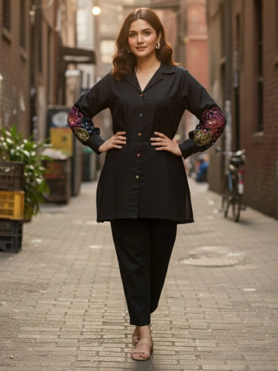 Niharika Onyx Handwork Co-ord Set - Image 3