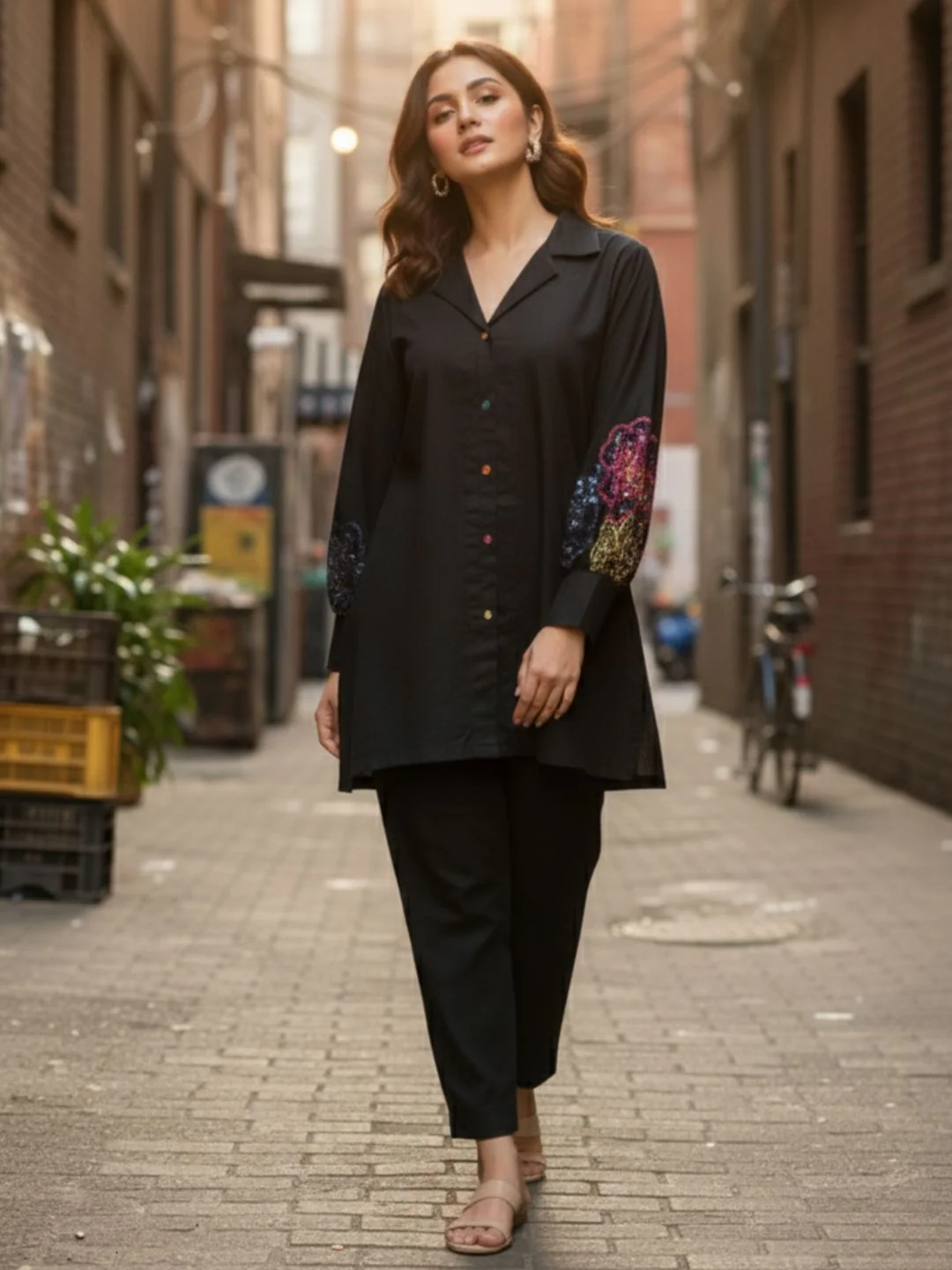 Niharika Onyx Handwork Co-ord Set - Image 8