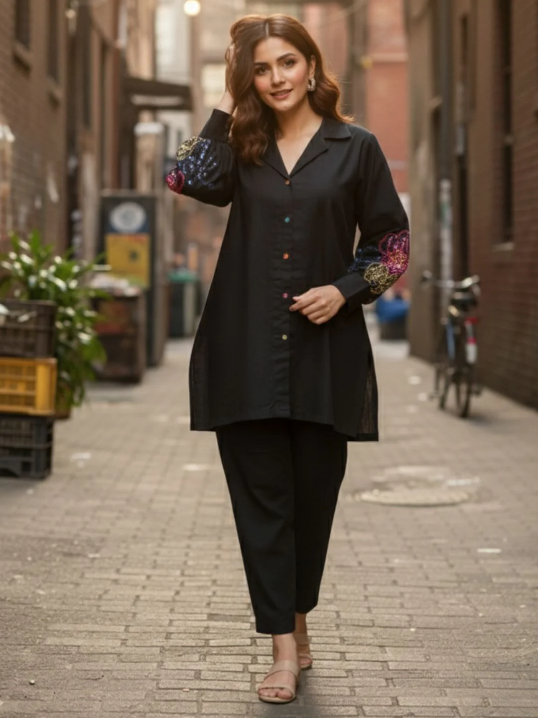 Niharika Onyx Handwork Co-ord Set - Image 9