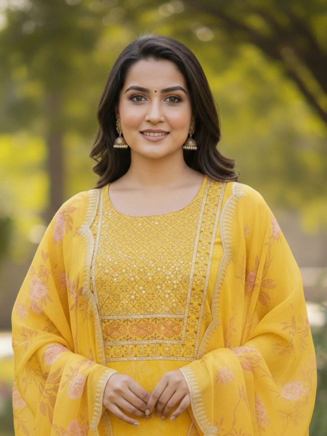Gunjan Sunflower Cotton Suit Set - Image 7