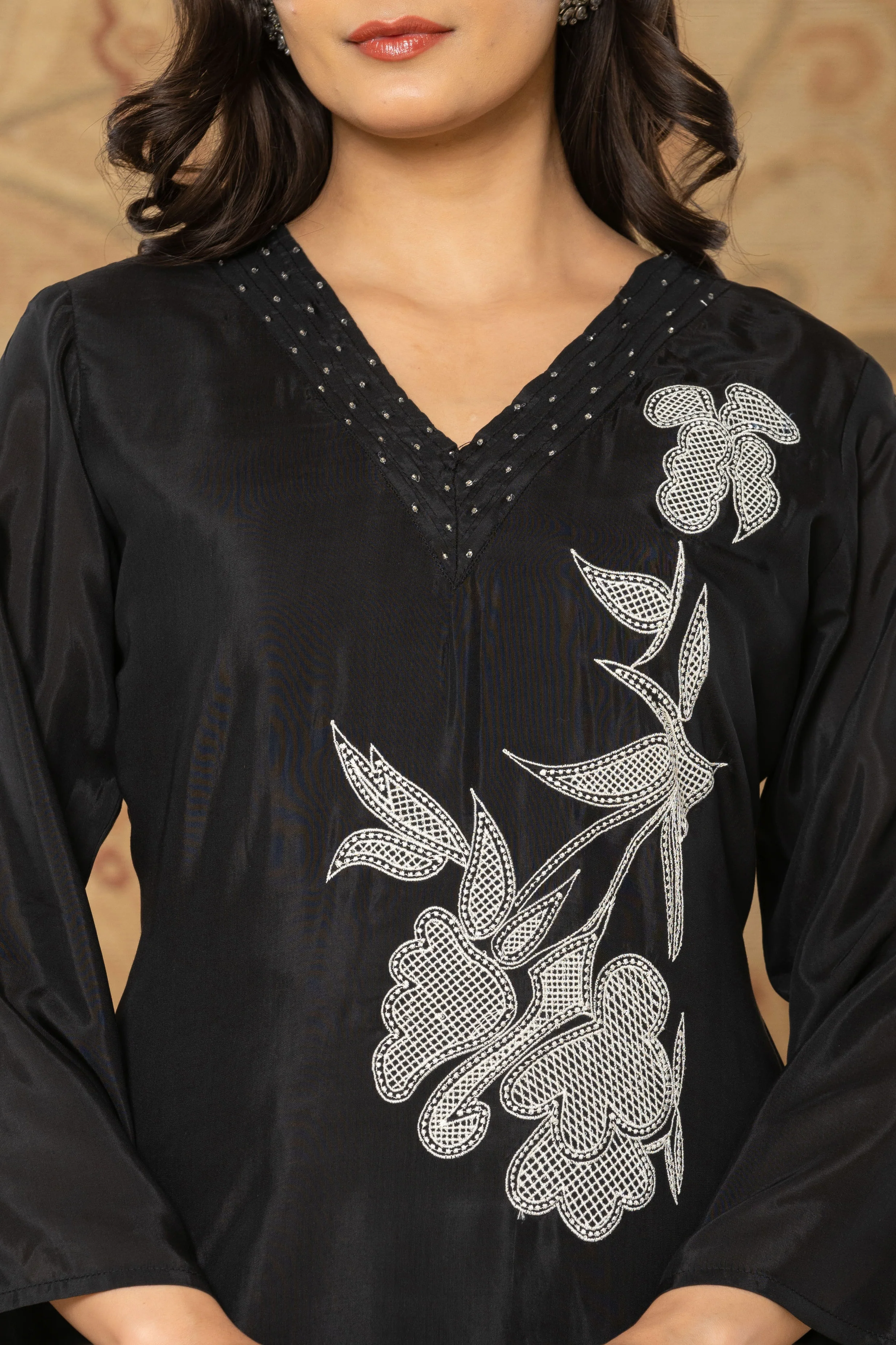Bodhi Onyx Embroidery Muslin Co-ord Set - Image 15