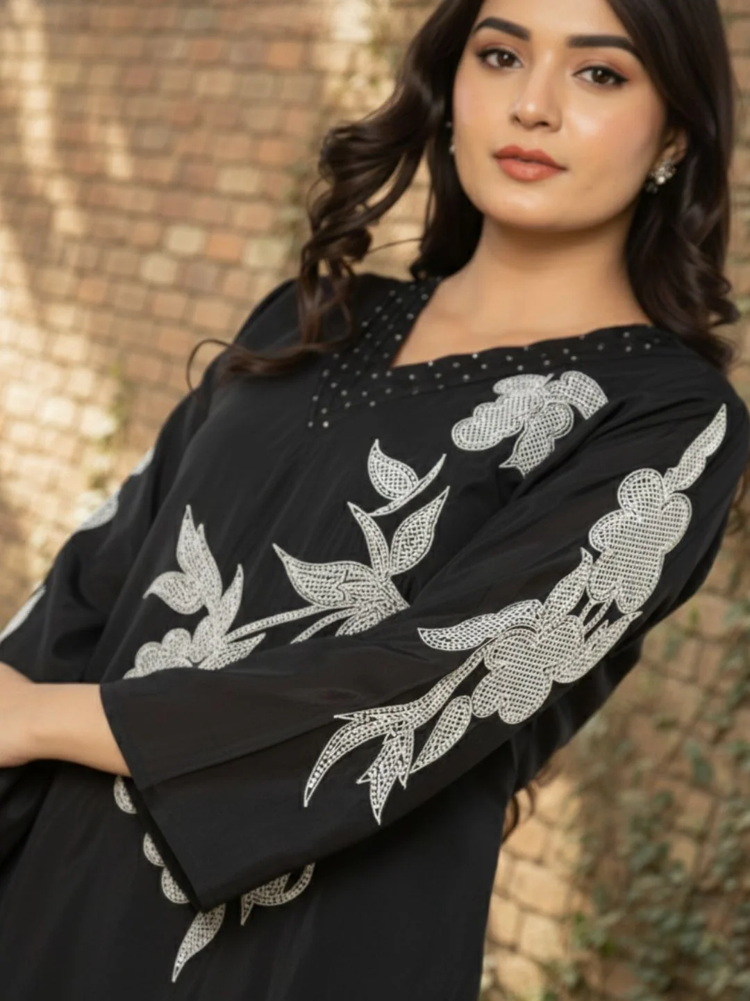 Bodhi Onyx Embroidery Muslin Co-ord Set - Image 8