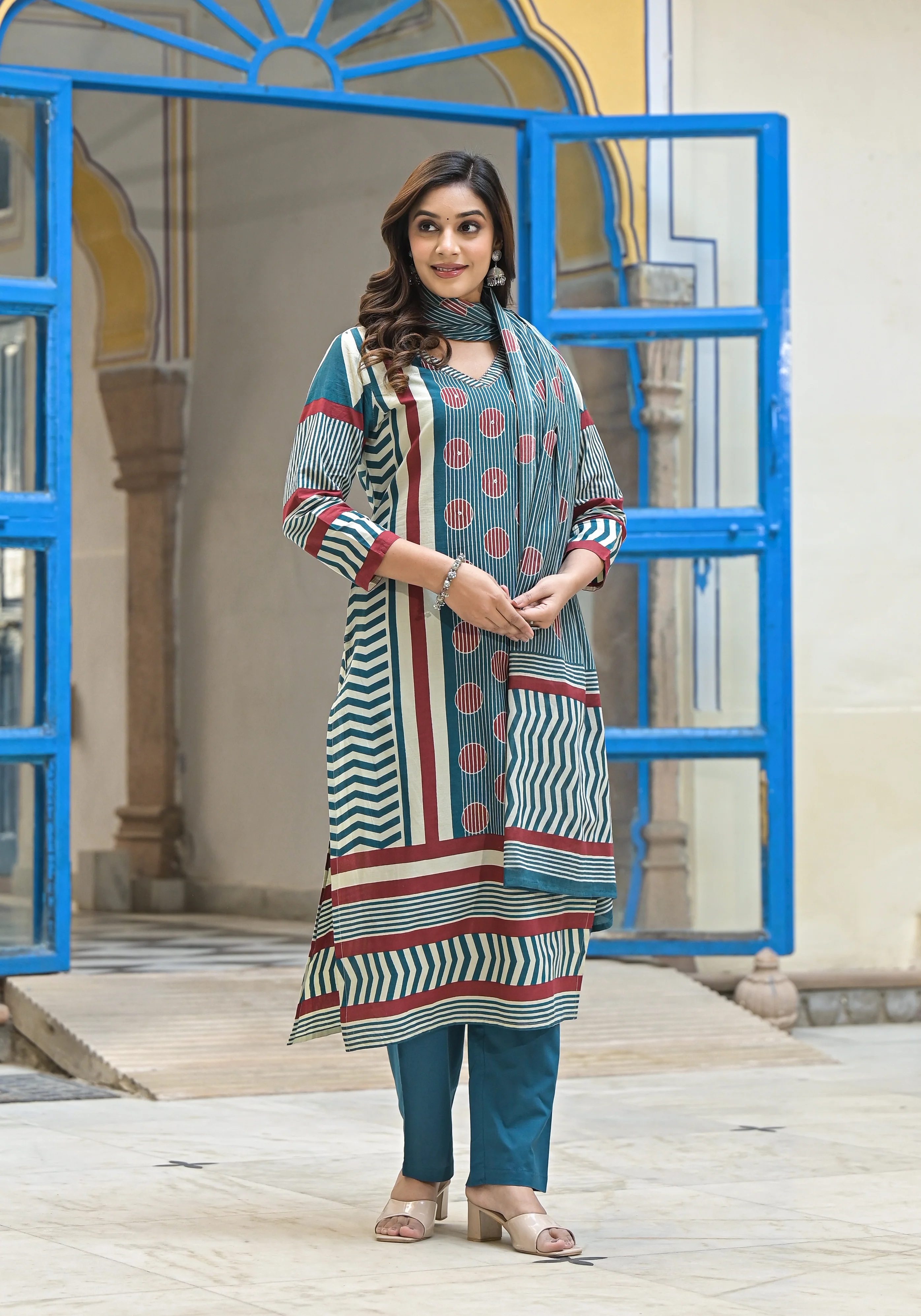 Hiya Ocean Cotton Suit set - Image 4