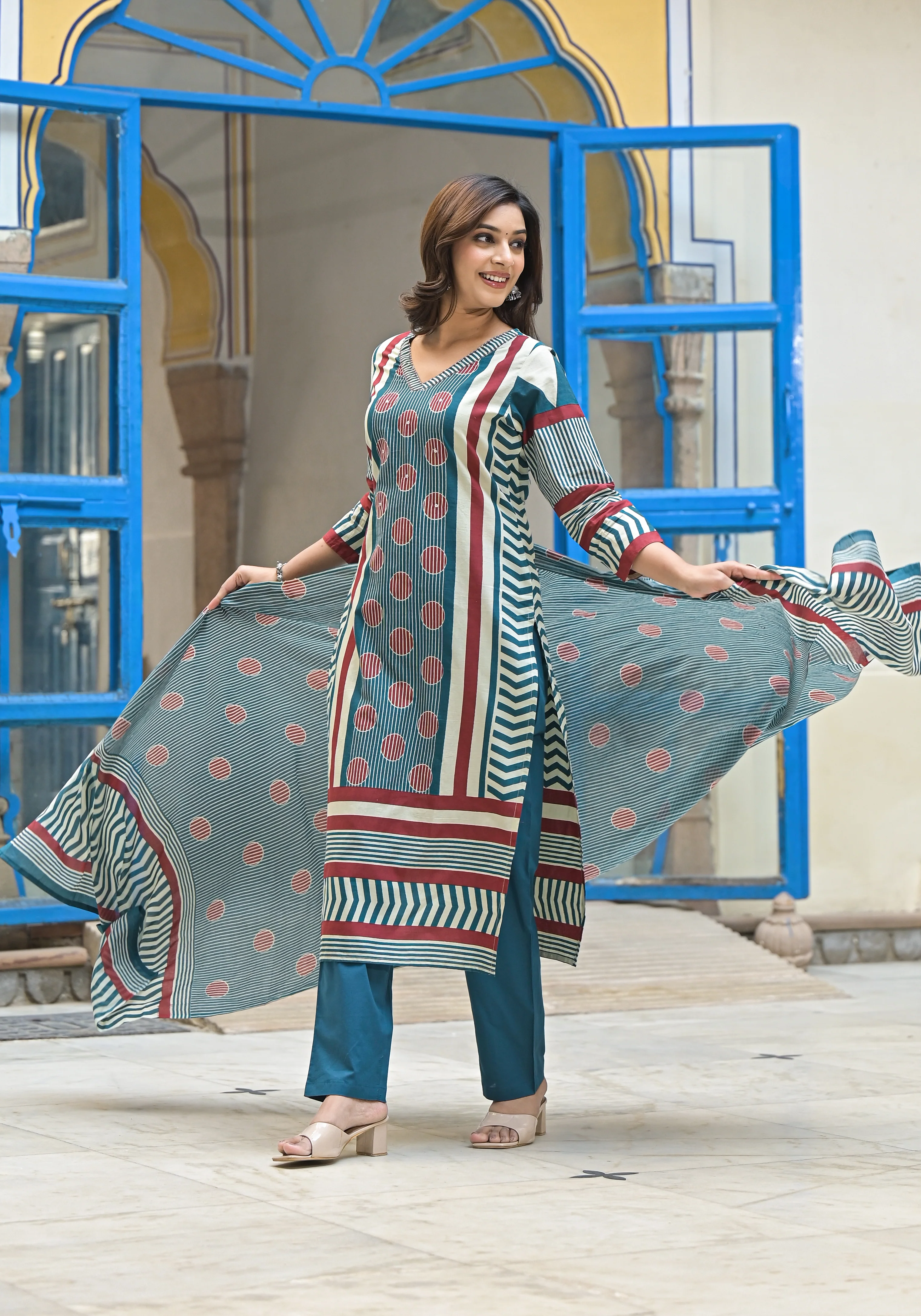 Hiya Ocean Cotton Suit set - Image 5