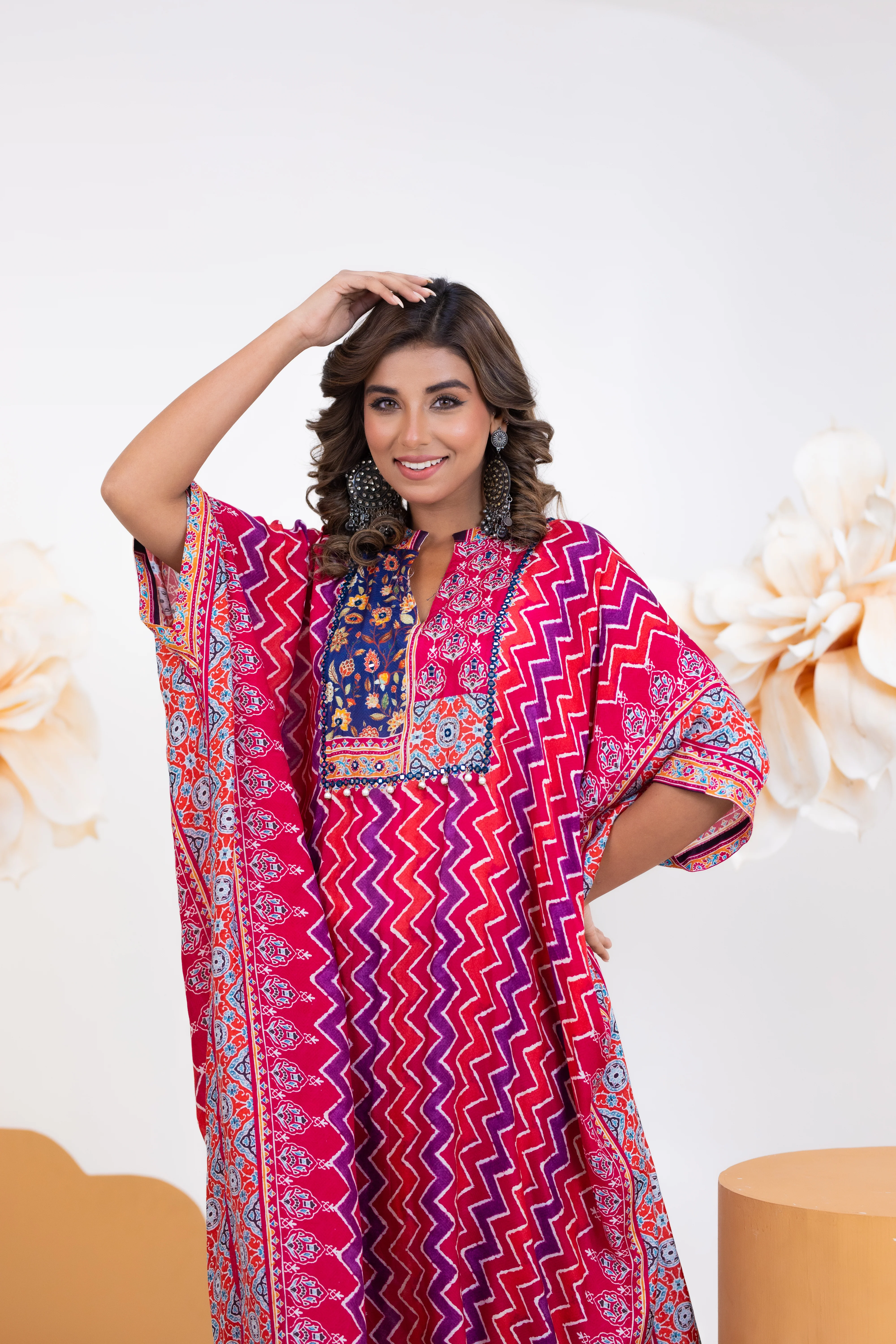 Maurya Ruby Premium Muslin Kaftan Pant Set - Image 2