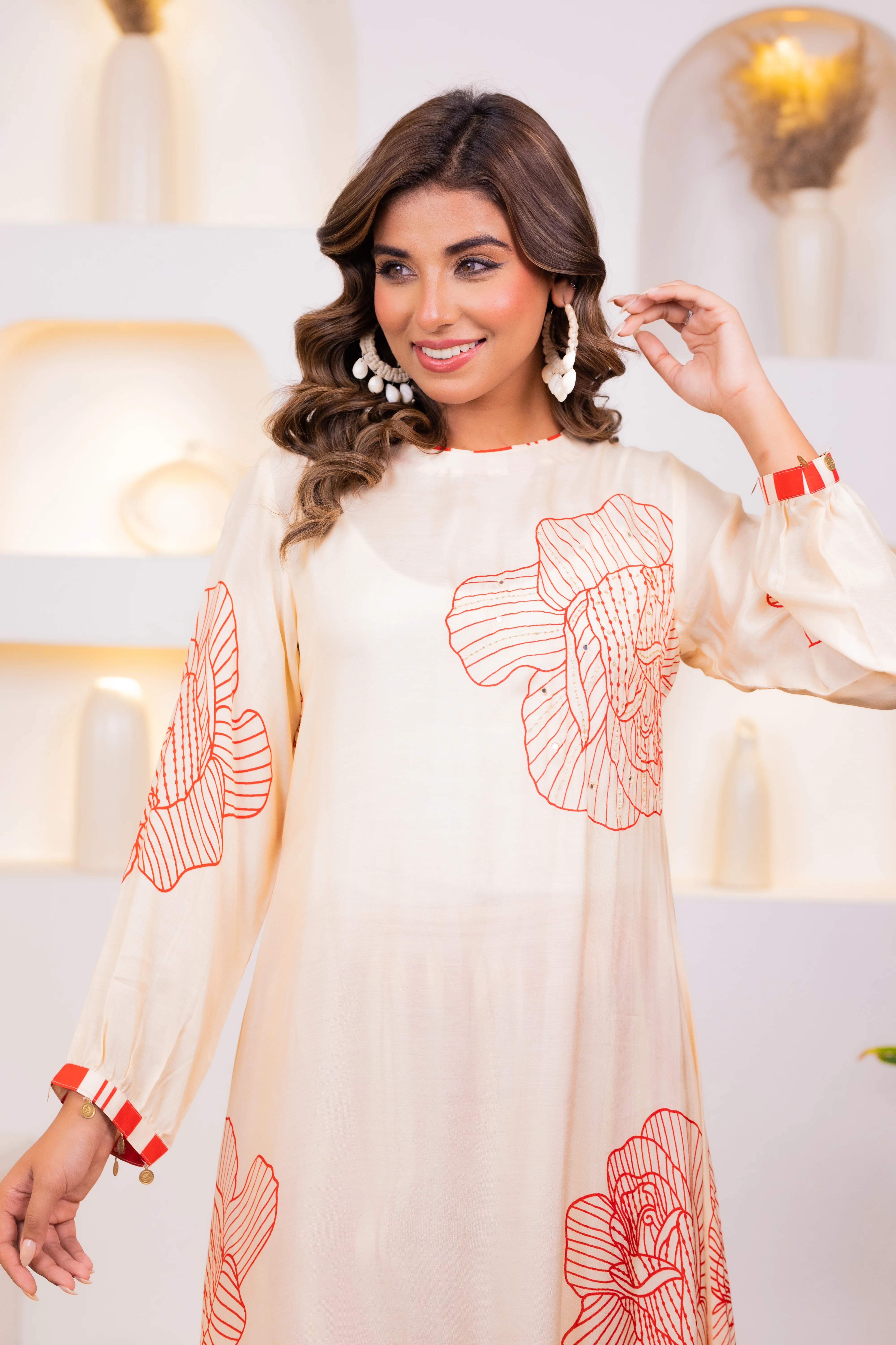 Maurya Bisque Muslin Premium Kurta Pant Set - Image 2