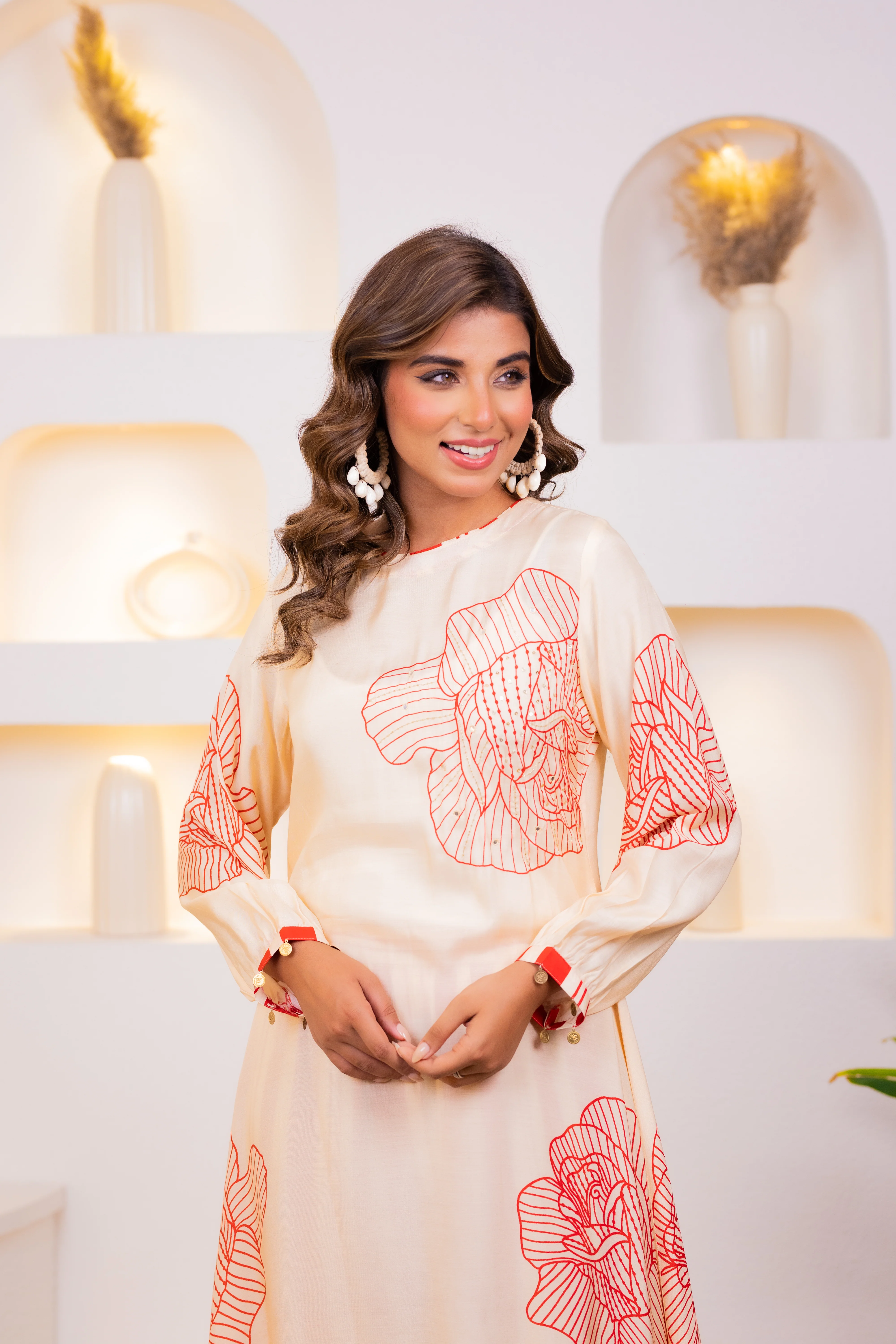 Maurya Bisque Muslin Premium Kurta Pant Set - Image 5