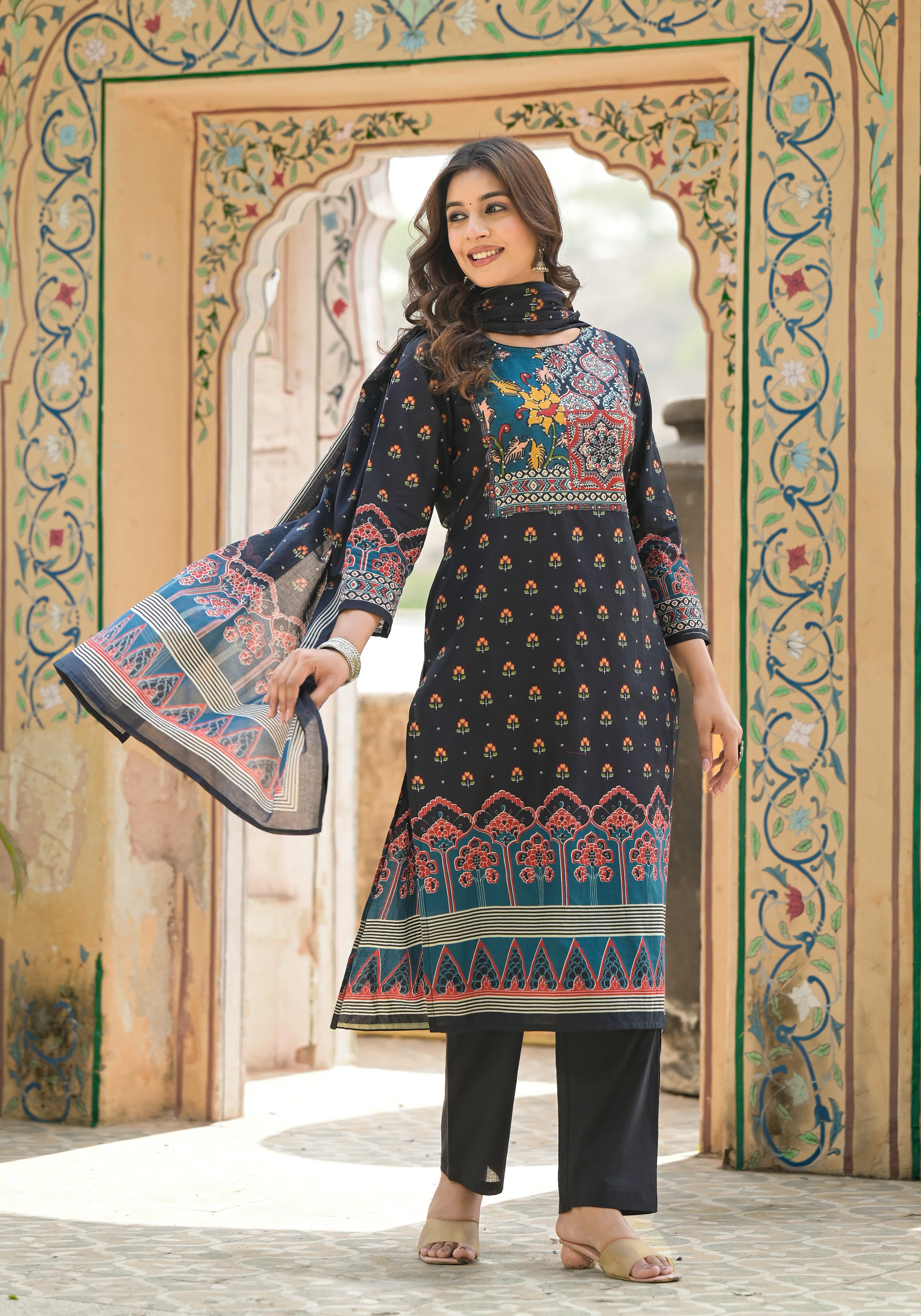 Aranya Jade Pure Cotton Suit Set - Image 6