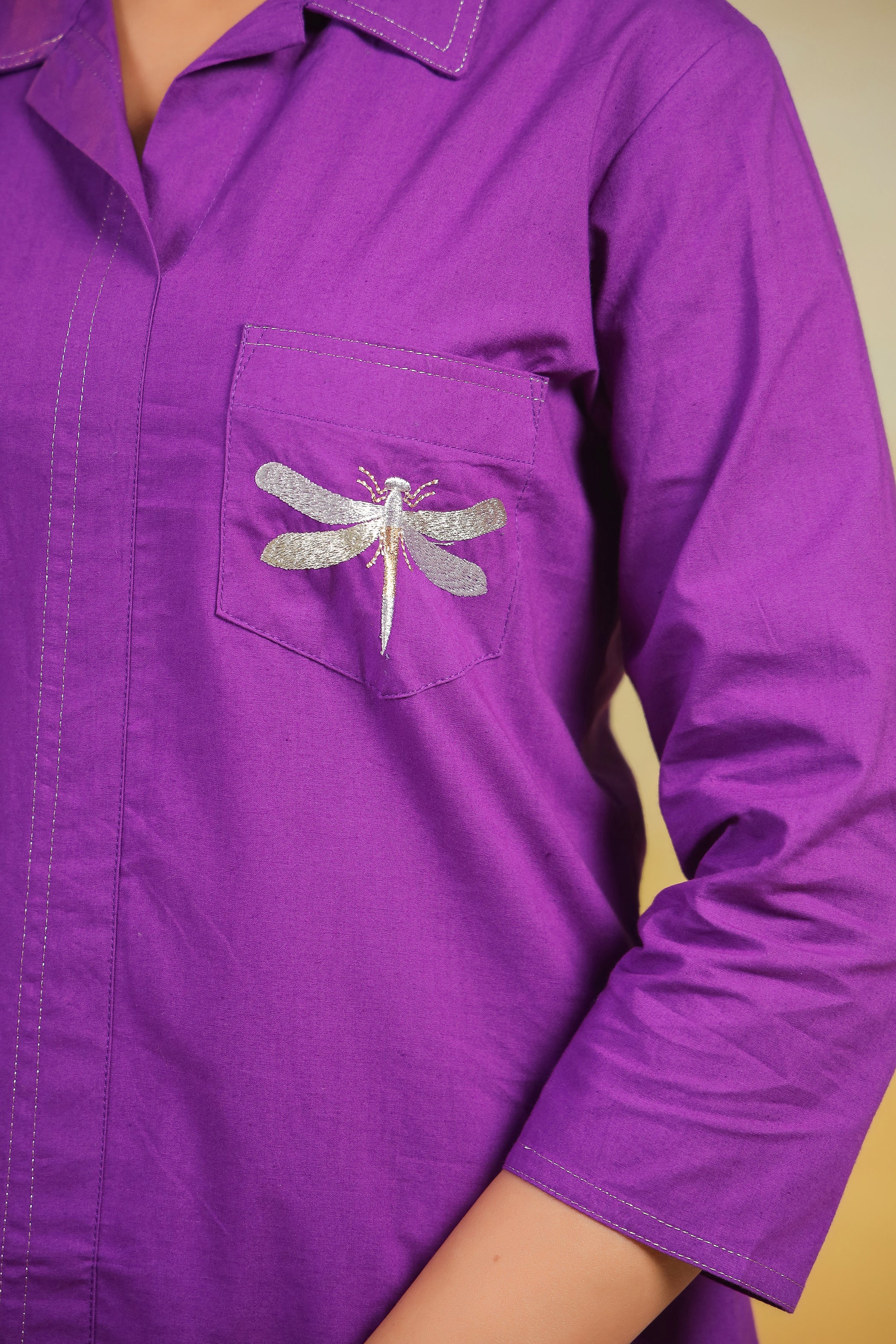 Jayti Orchid Butterfly Cotton Co-ord Set - Image 10