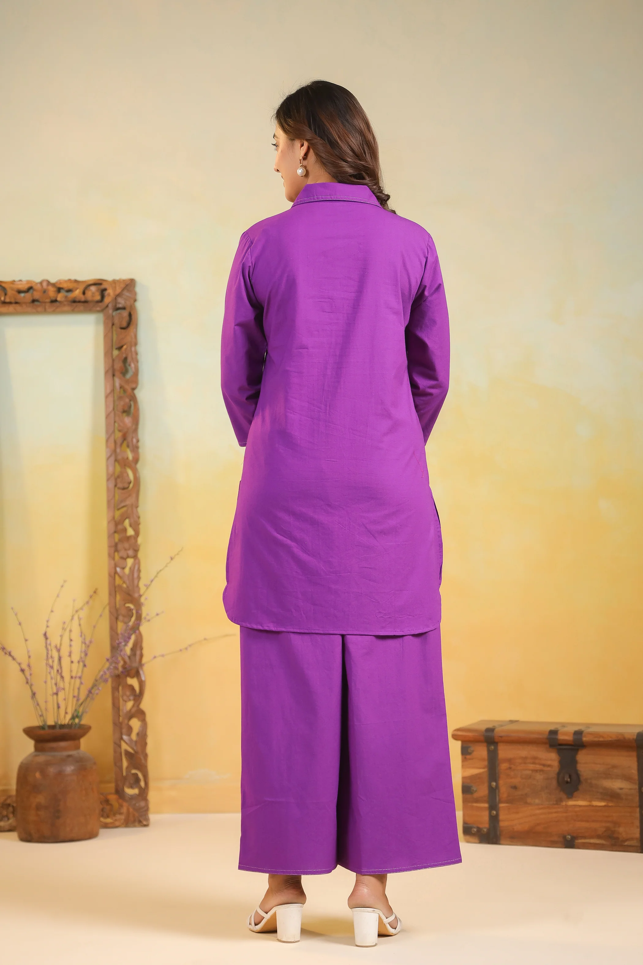 Jayti Orchid Butterfly Cotton Co-ord Set - Image 6