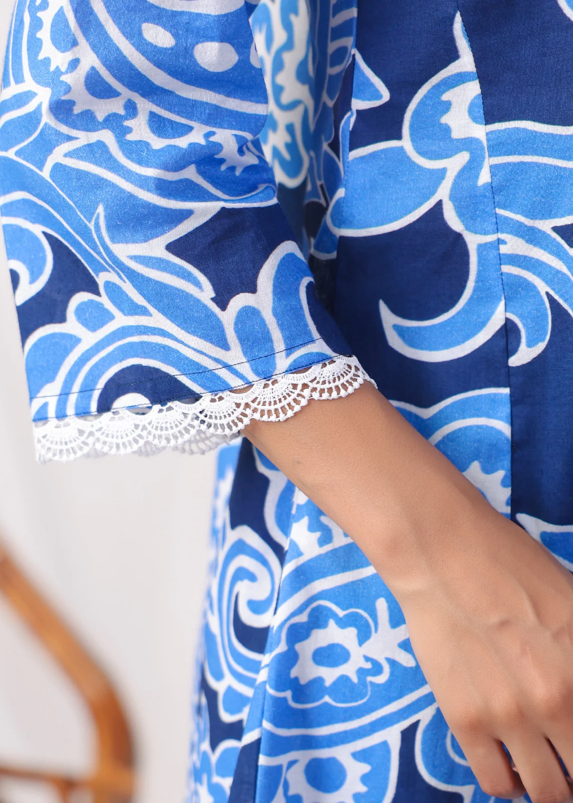 Harshini Sapphire Printed Cotton Co-ord Set - Image 10