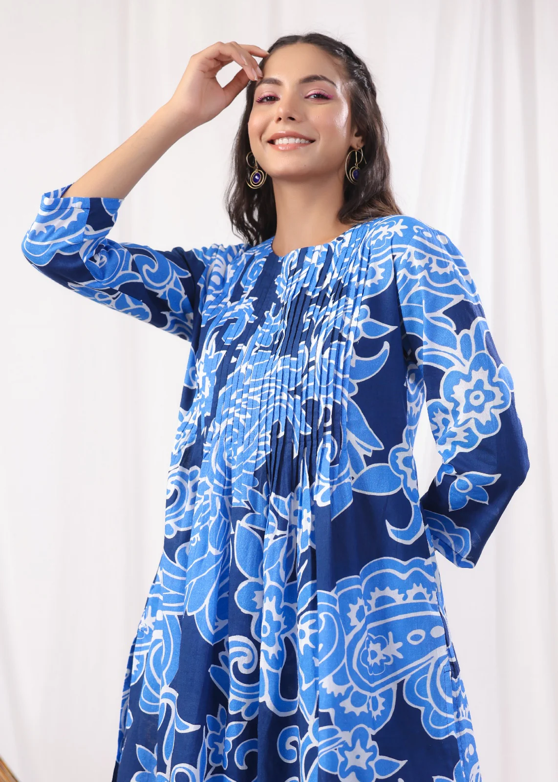 Harshini Sapphire Printed Cotton Co-ord Set - Image 19