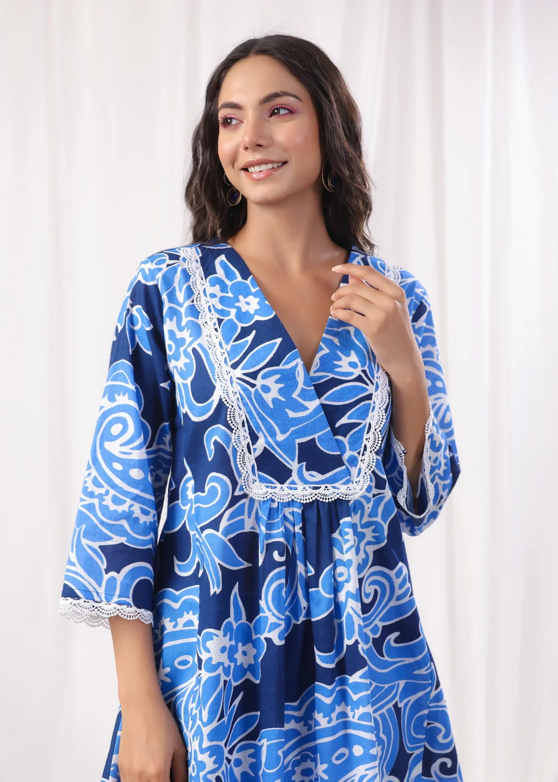 Harshini Sapphire Printed Cotton Co-ord Set - Image 8