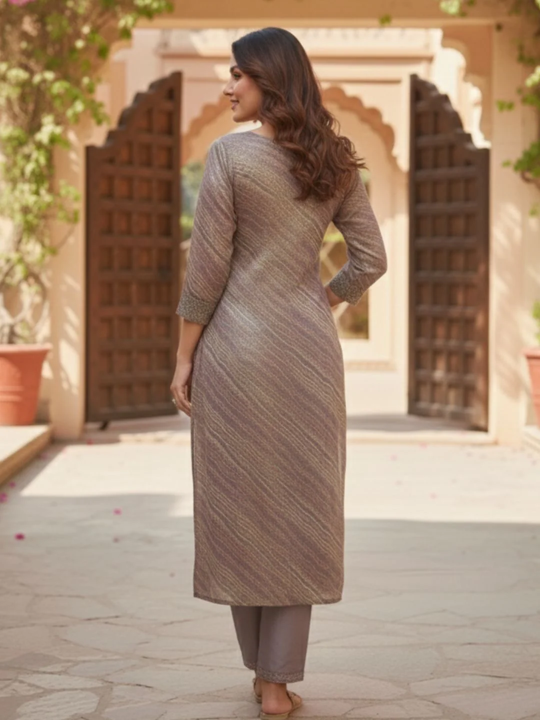 Malvika Plum Heavy Work Suit Set - Image 7