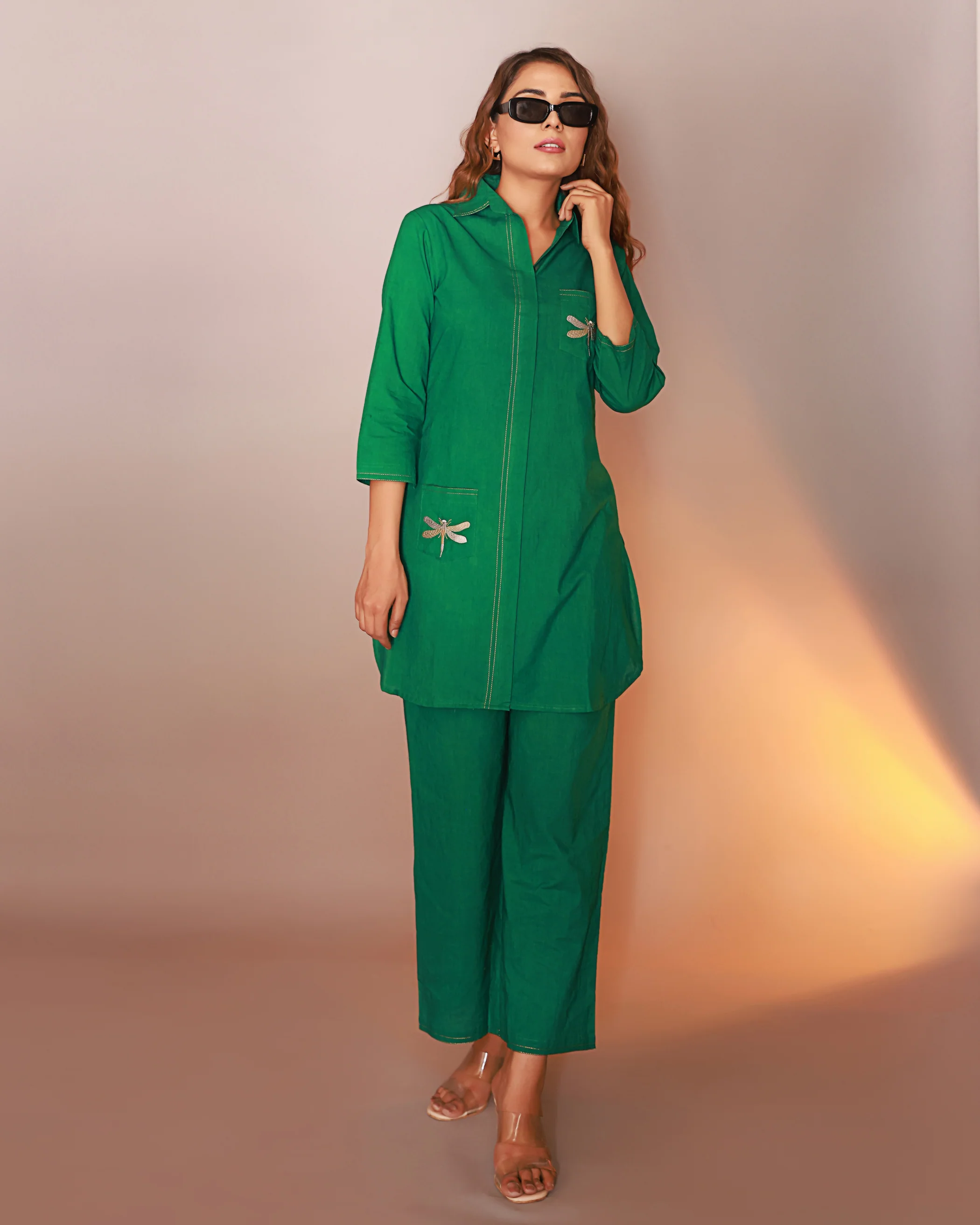 Jayti Fern Butterfly Cotton Co-ord Set - Image 5