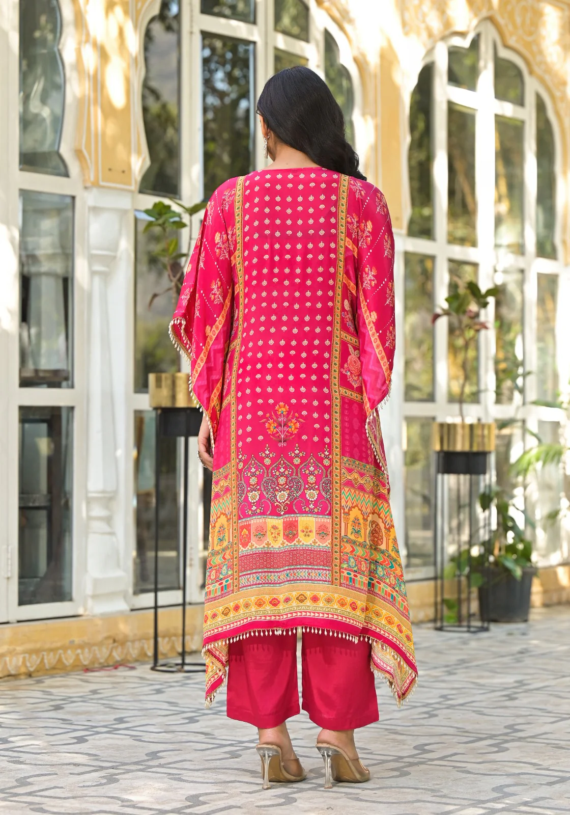 Mehna  Punch Full Heavy Work Kaftan Pant Set - Image 3