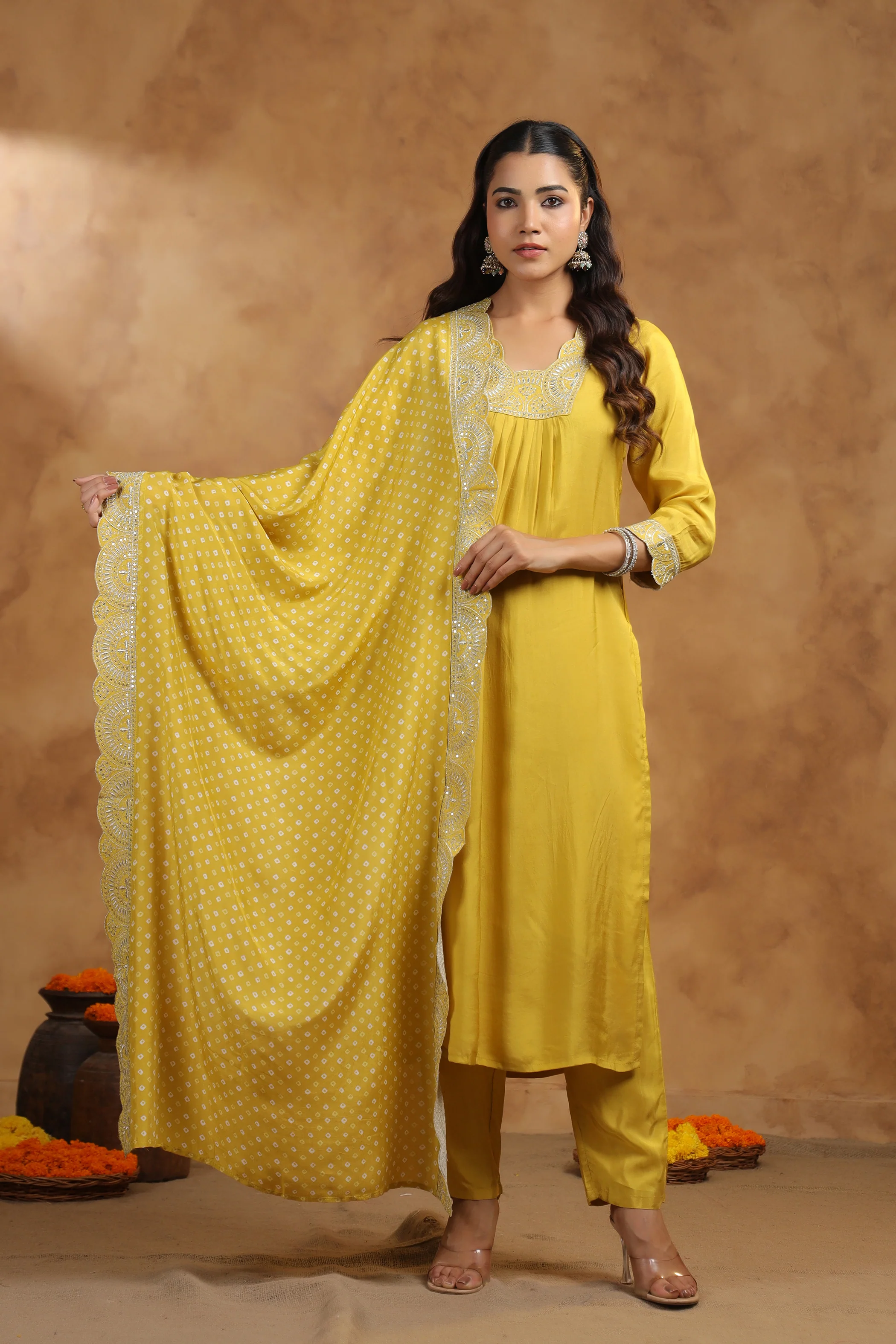 ADRIKA SUNSHINE EMBROIDEREY WORK SUIT SET - Image 5