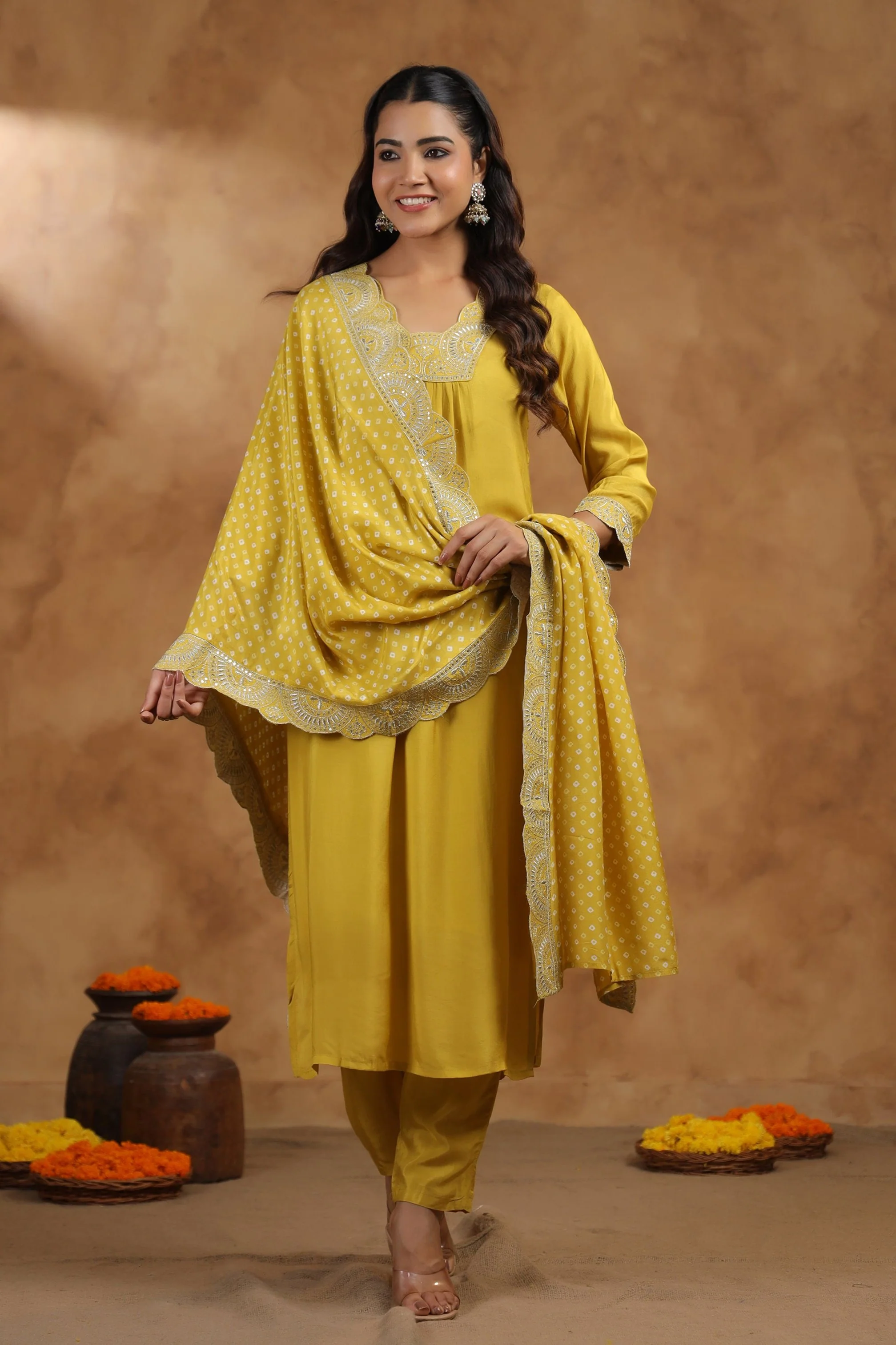 ADRIKA SUNSHINE EMBROIDEREY WORK SUIT SET - Image 9