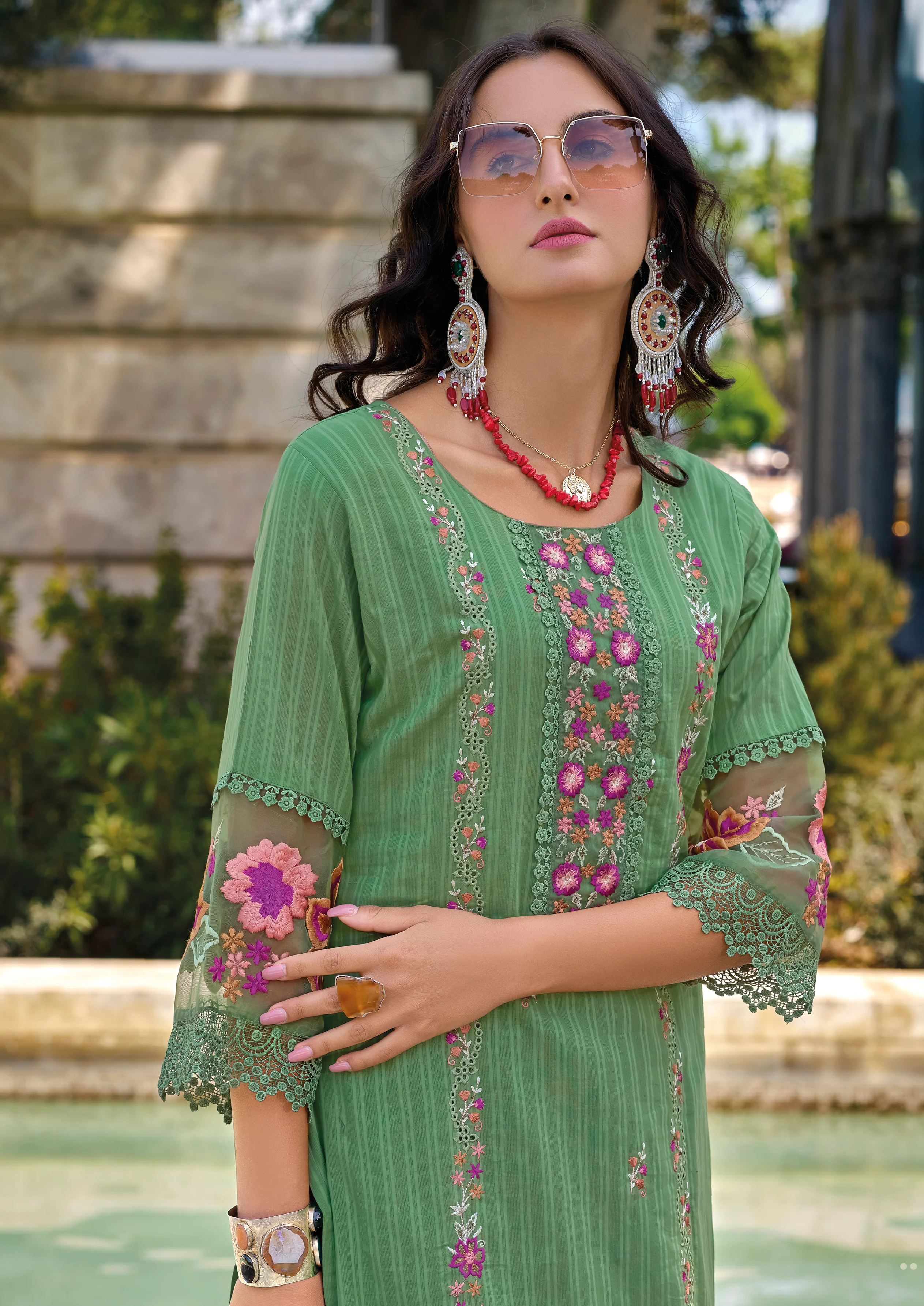 JASHAN FERN FULL HEAVY EMBROIDERY SUIT SET - Image 2