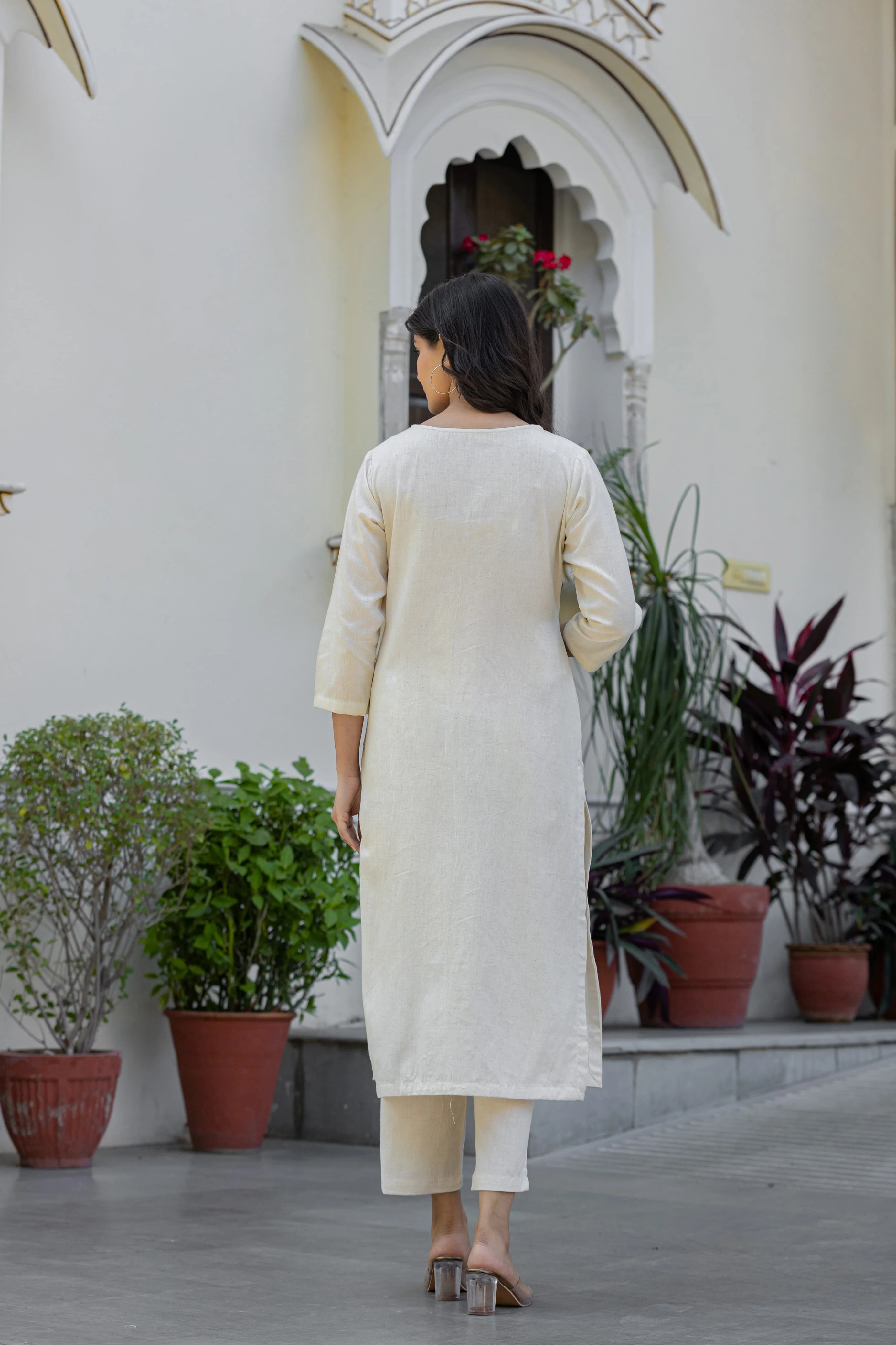Bodhi Angel  Embroidery Cotton Kurta Set - Image 6