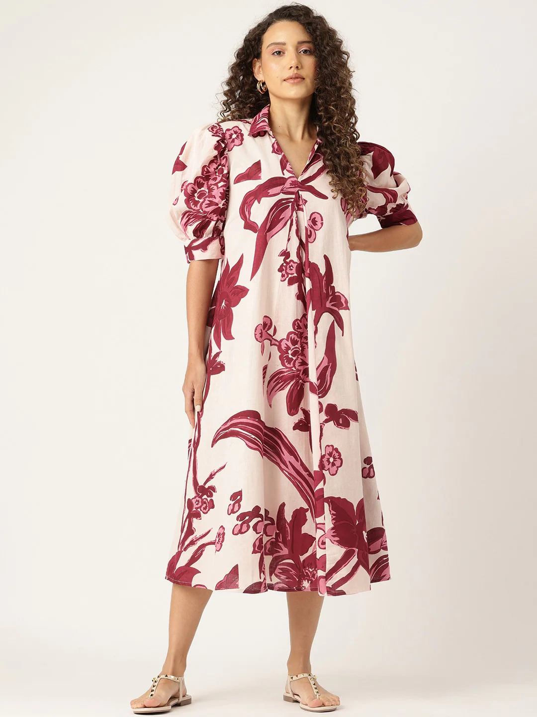Purna Mulberry Printed Cotton Dress - Image 5