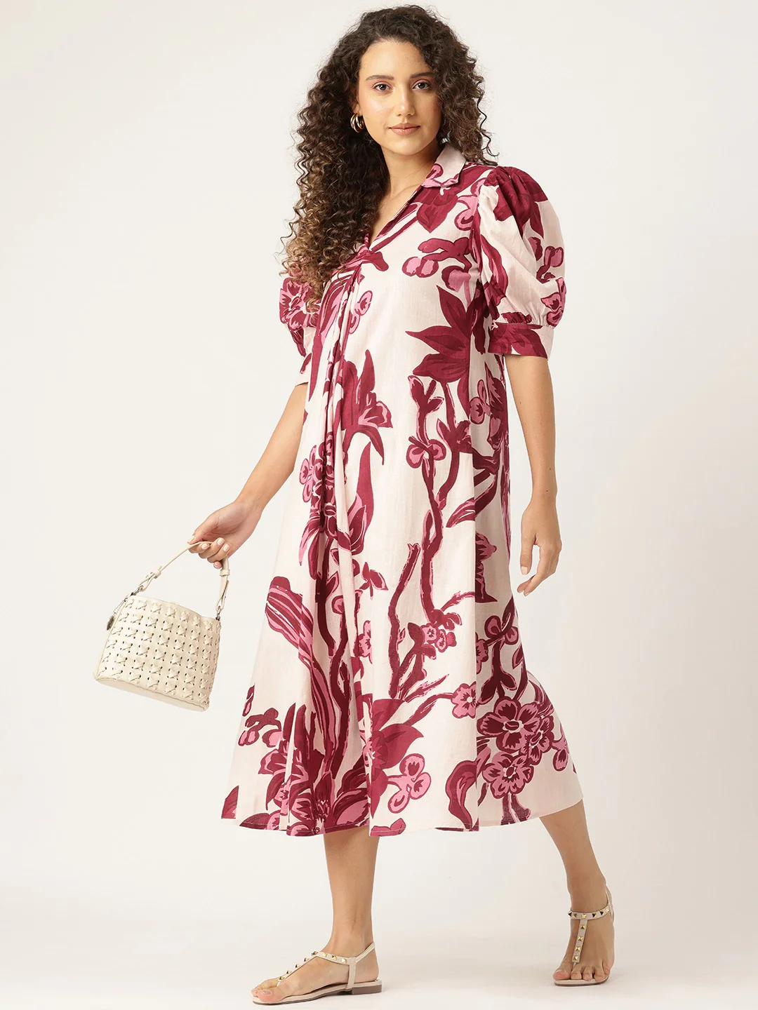 Purna Mulberry Printed Cotton Dress - Image 8