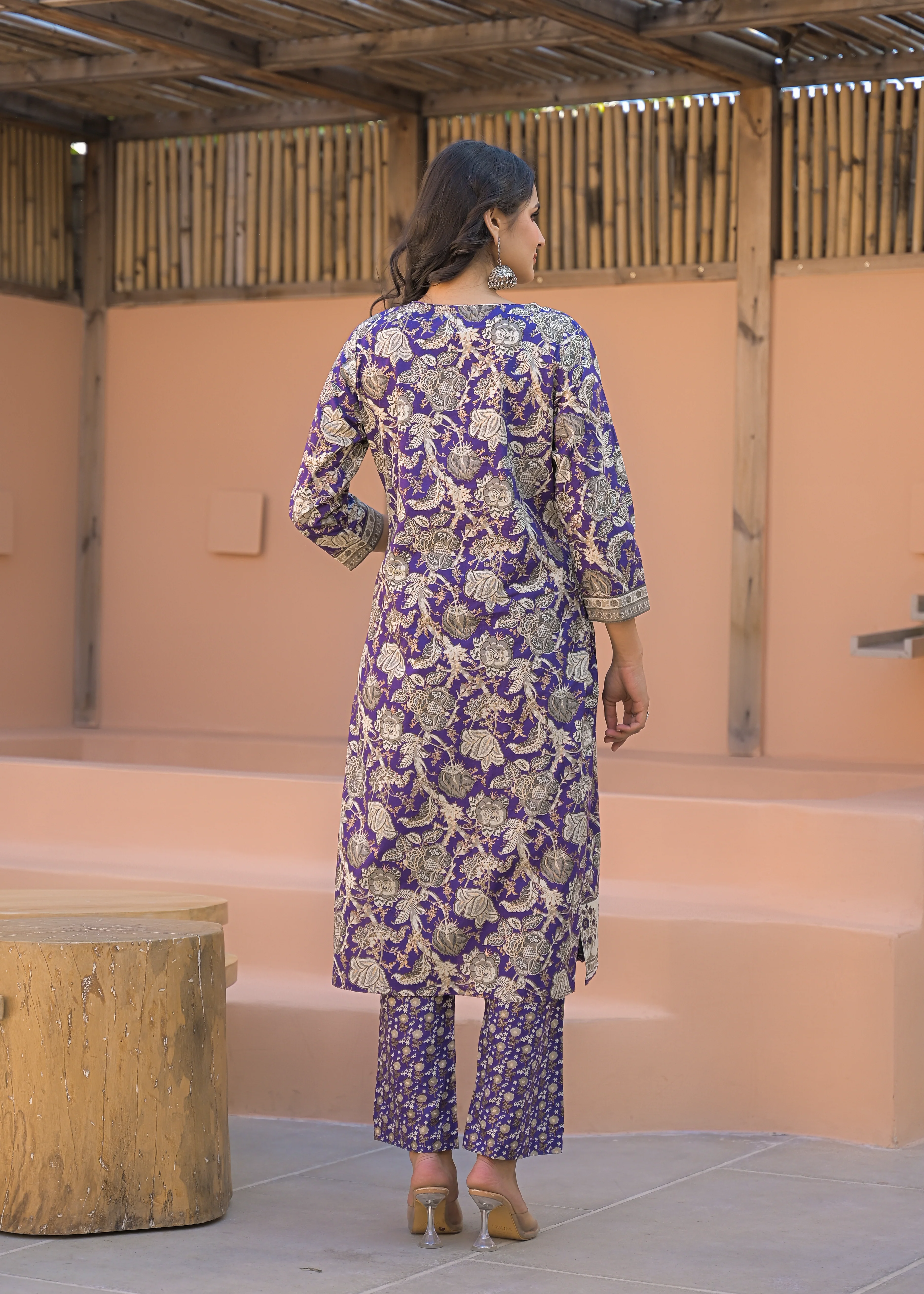 Sahila Orchid Pure Cotton Suit Set - Image 4