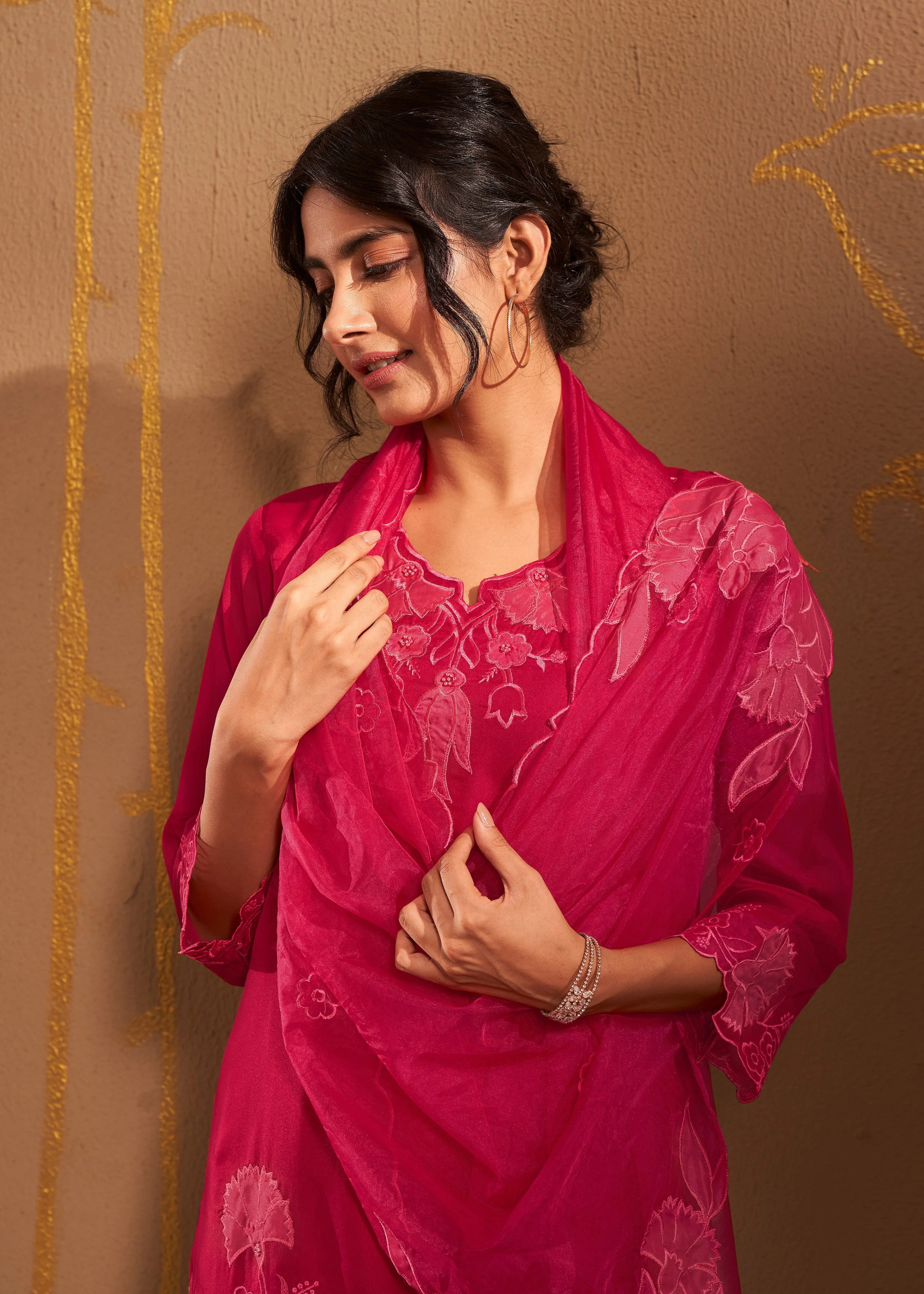 Bushra Taffy Lawn Full Work Suit Set - Image 2