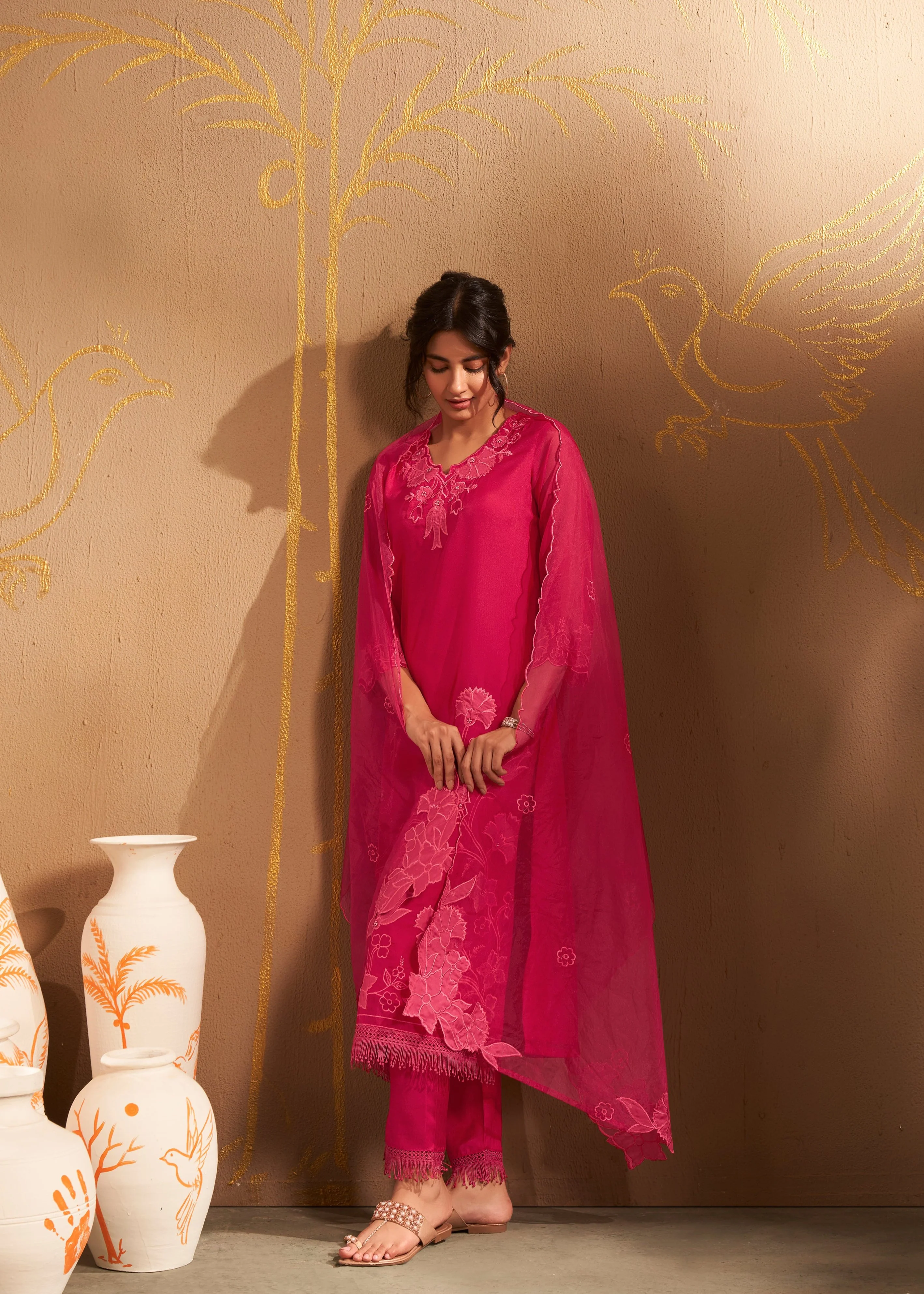 Bushra Taffy Lawn Full Work Suit Set - Image 3