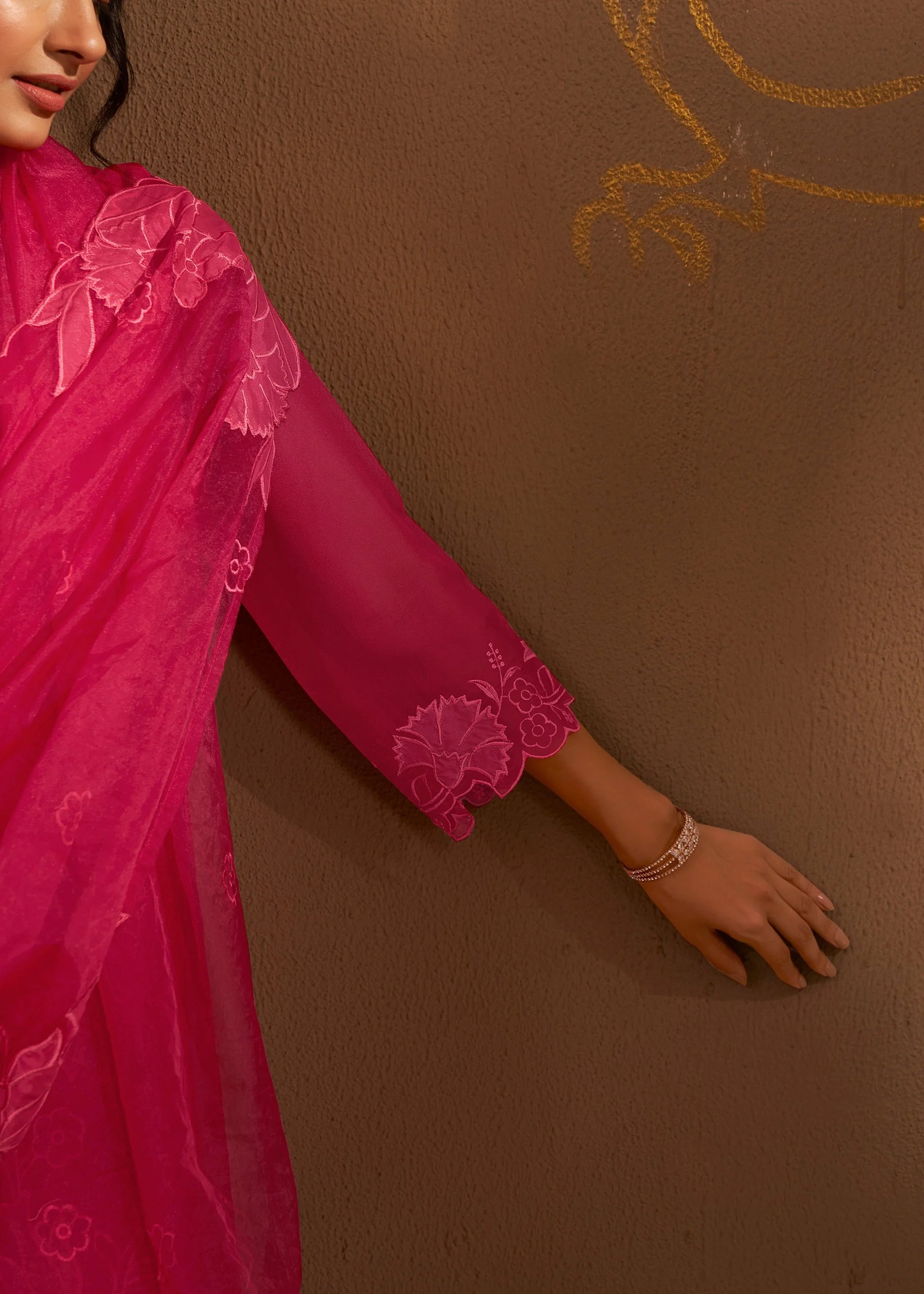 Bushra Taffy Lawn Full Work Suit Set - Image 6